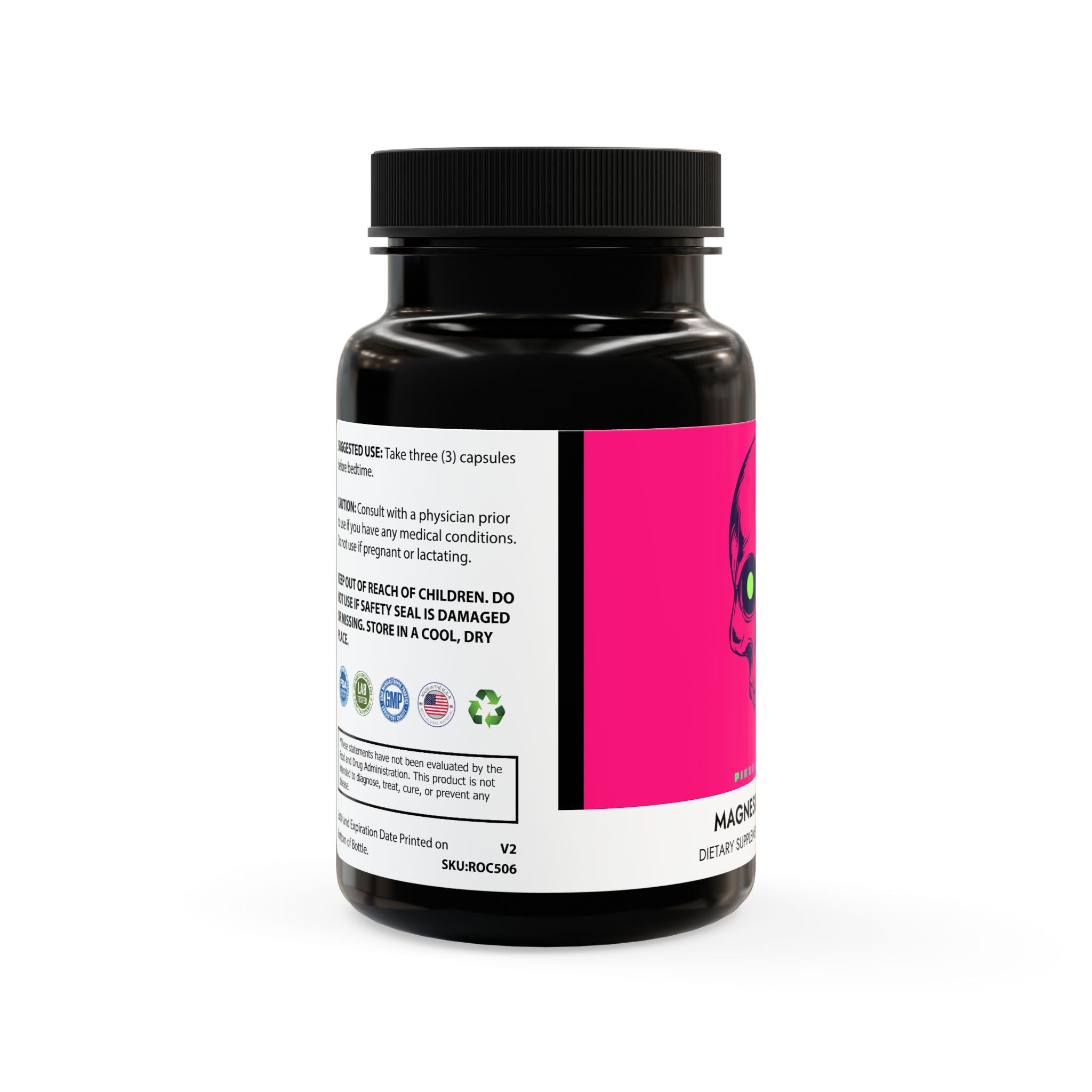 Collection of Pikoolz Magnesium Zinc Supplement (90 Capsules) in a gallery layout