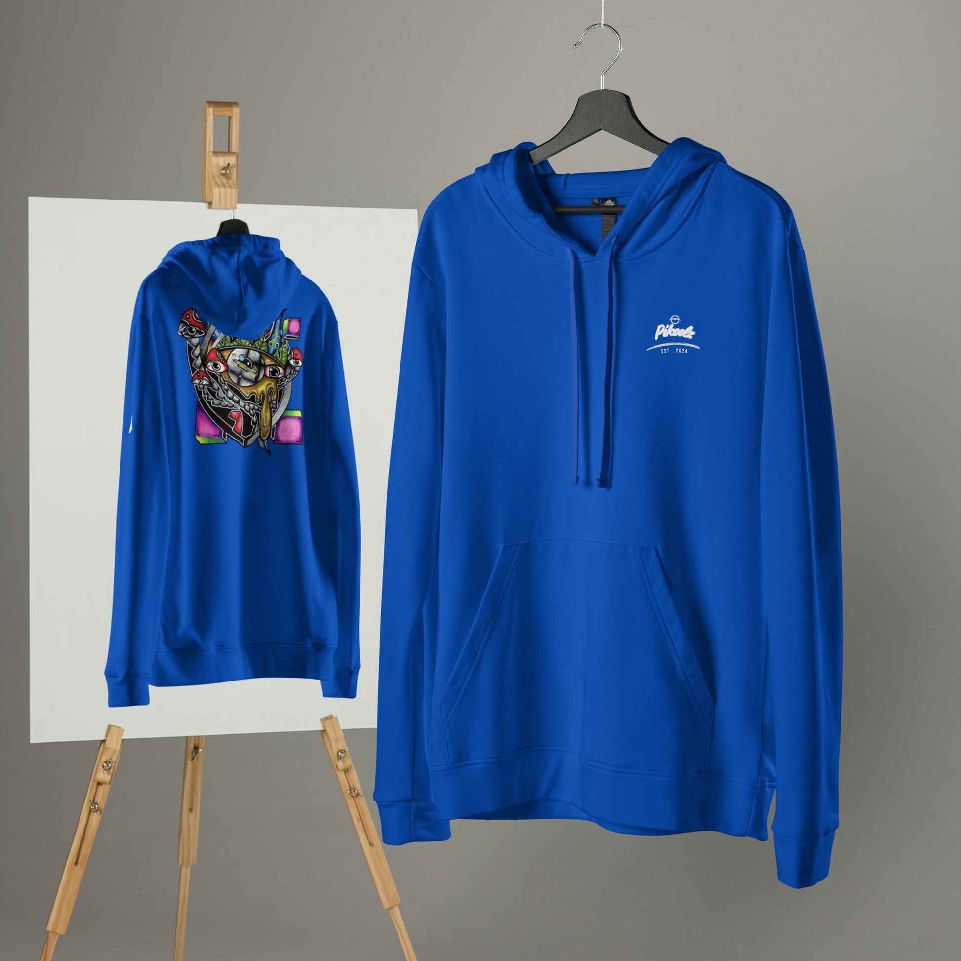 Original Hand Drawn Artwork adidas fleece hoodie