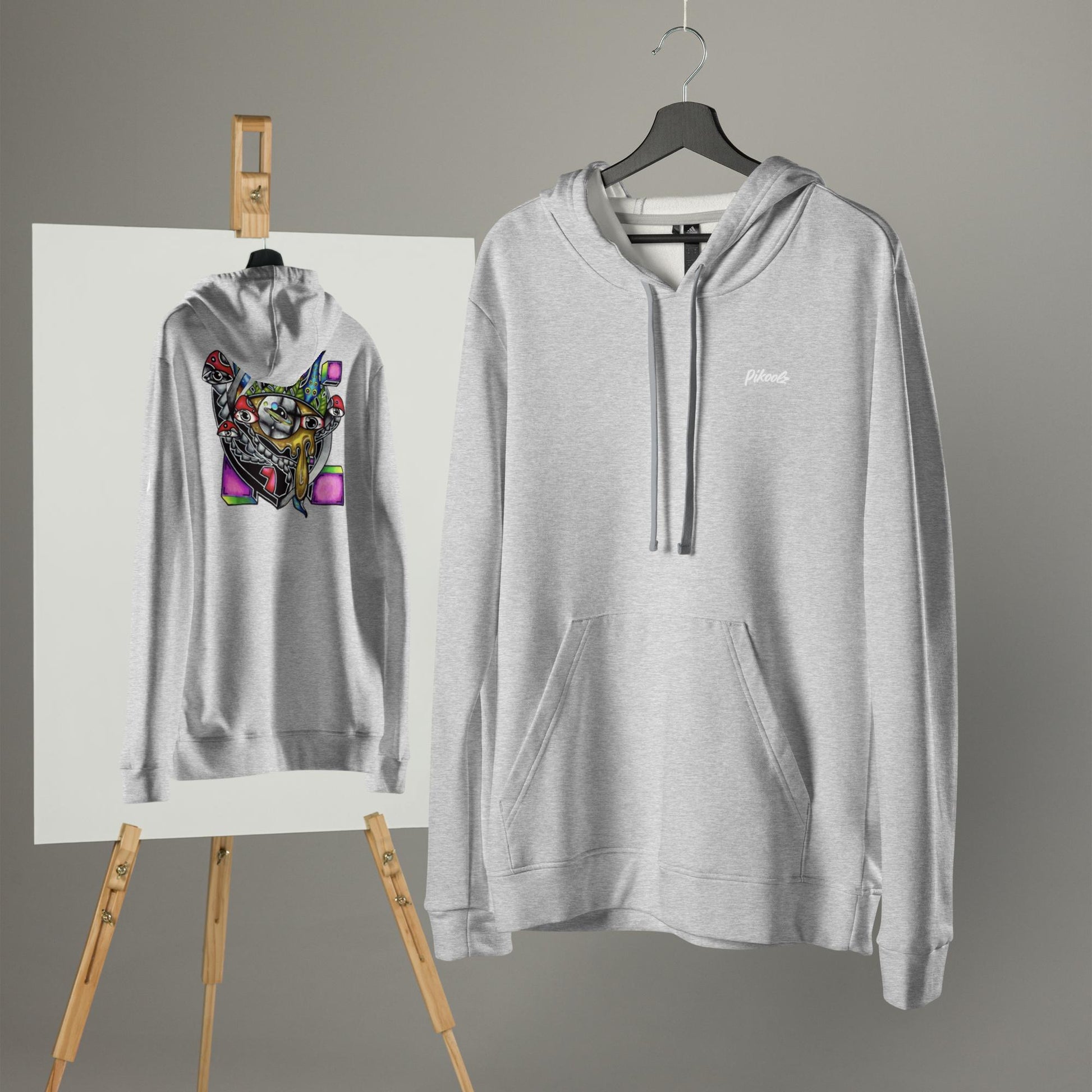 Original Hand Drawn Artwork adidas fleece hoodie