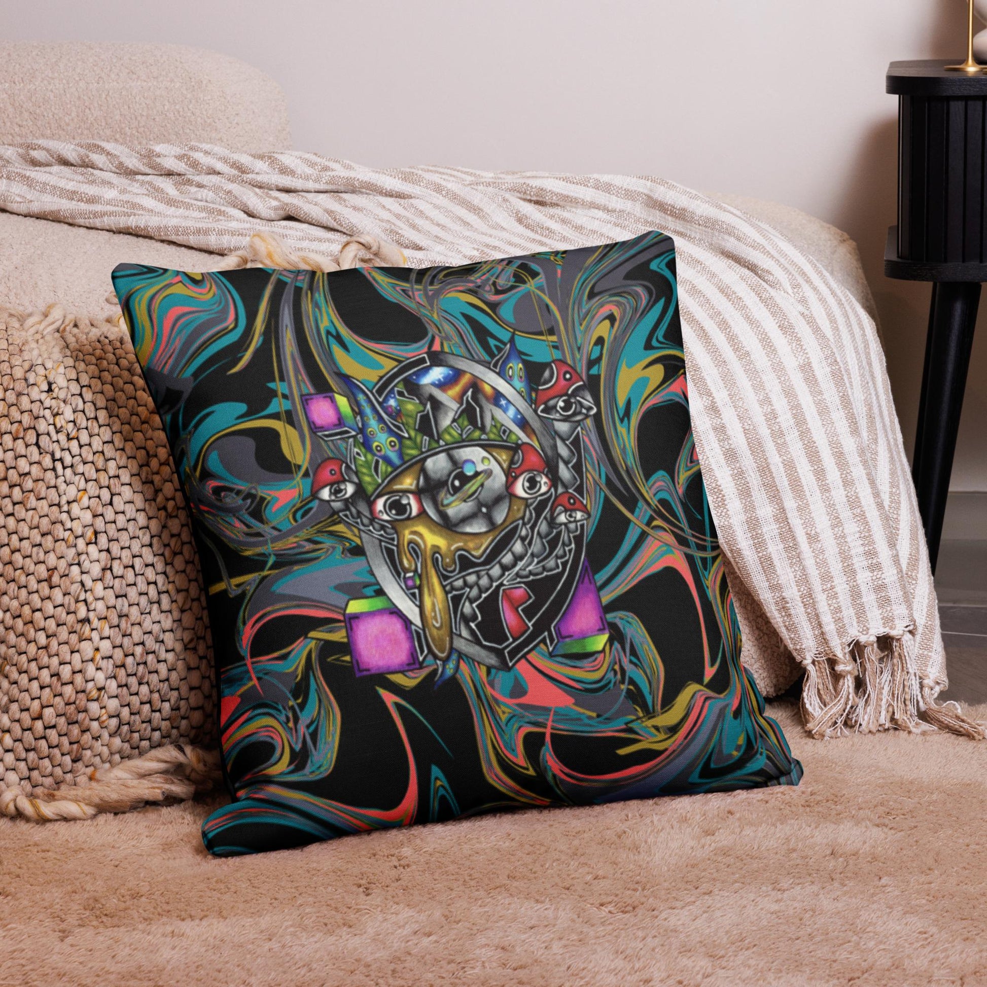 Original Hand Drawn Artwork Premium Pillow