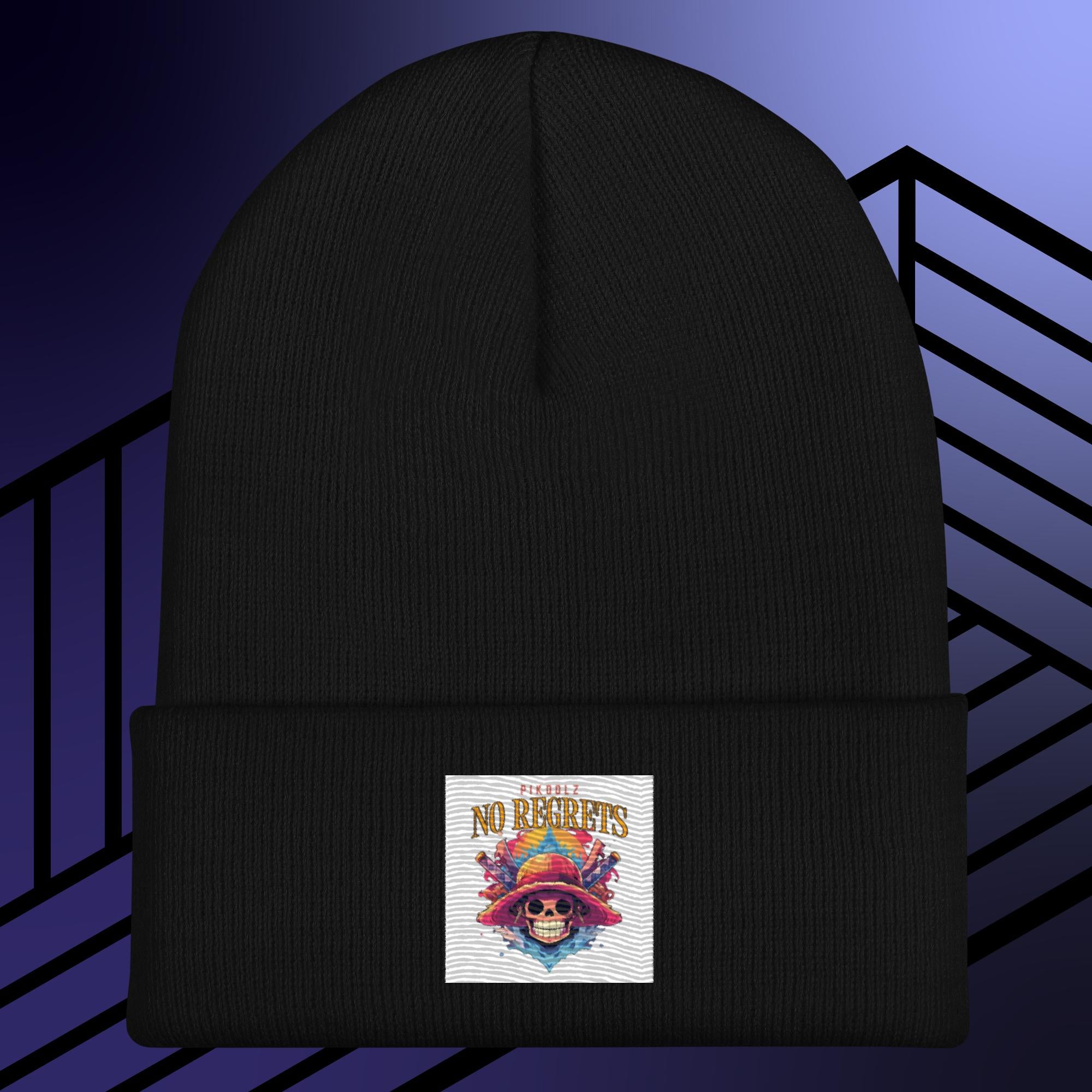 Collection of No Regrets Cuffed Beanie in a gallery layout