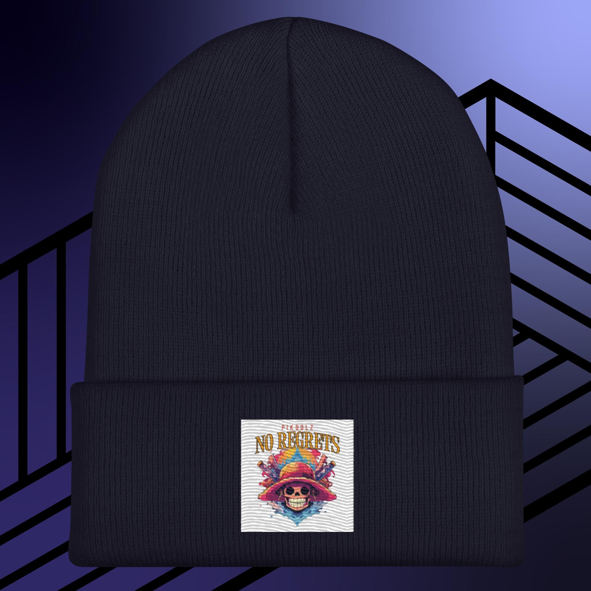 Collection of No Regrets Cuffed Beanie in a gallery layout