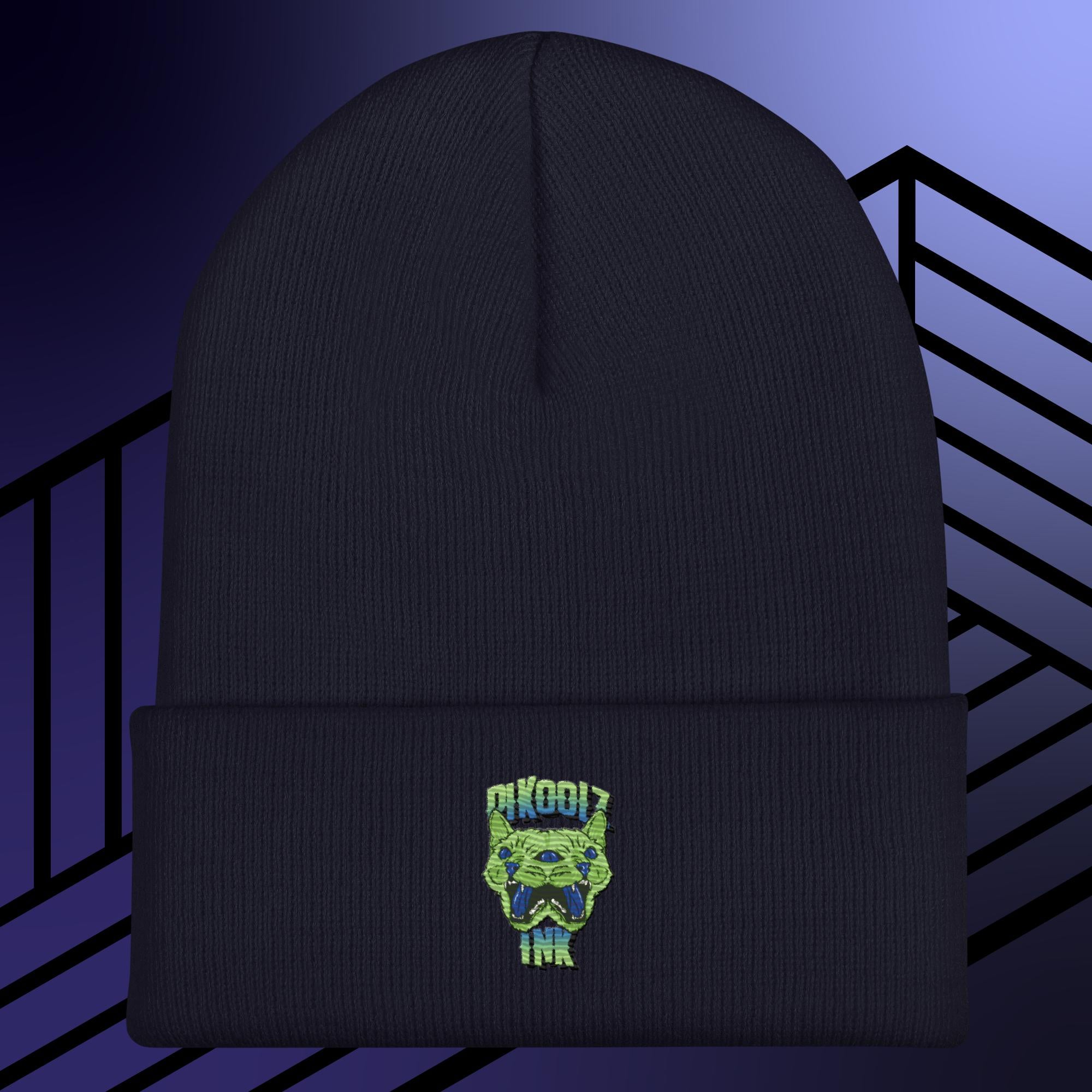 Collection of Trippin Kitty Cuffed Beanie in a gallery layout