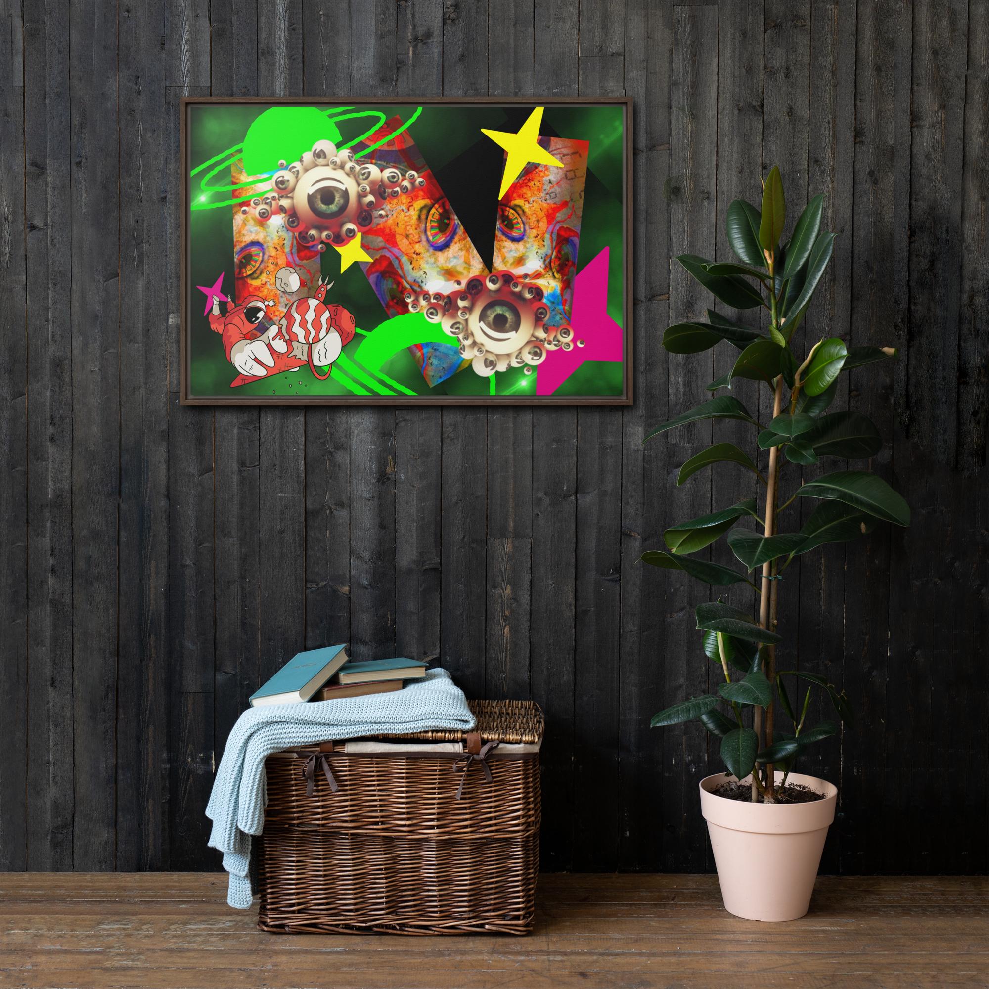 Collection of Original Digital Artwork Framed canvas in a gallery layout