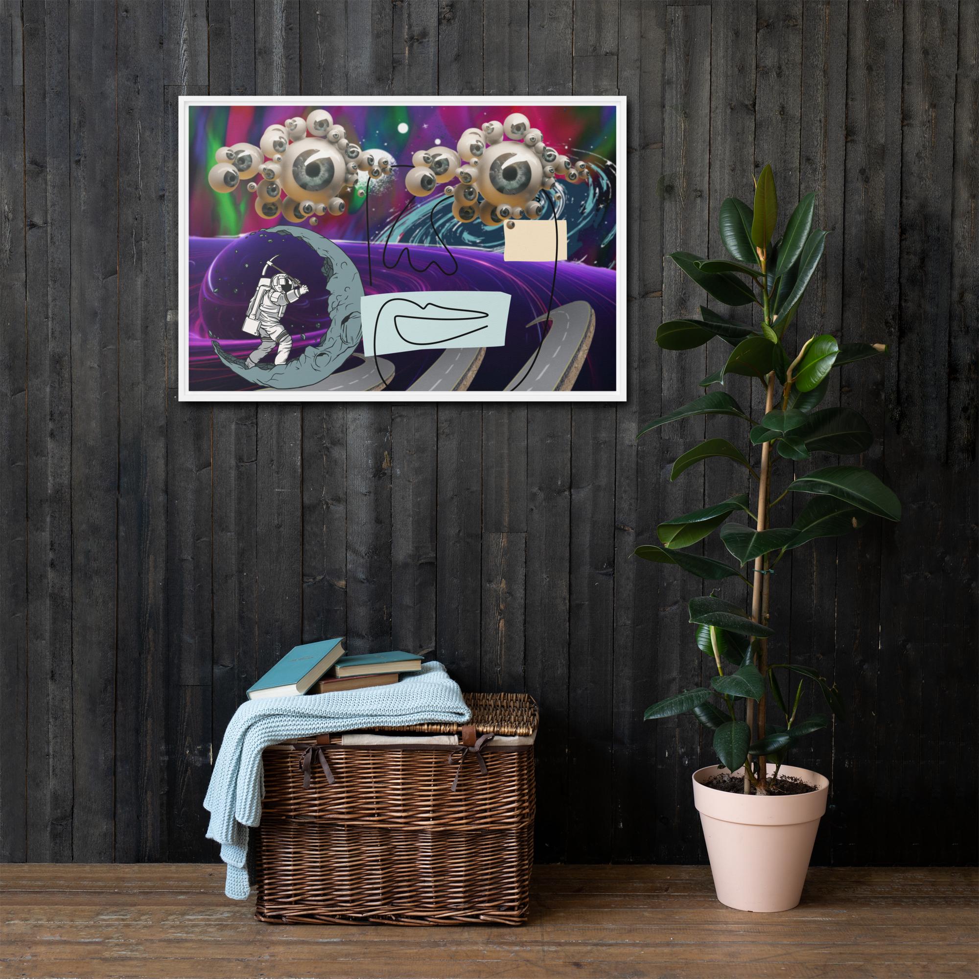 Collection of Original Digital Artwork Framed canvas in a gallery layout