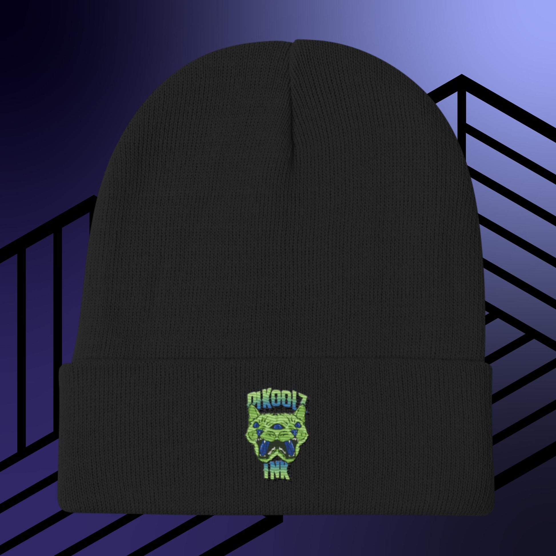 Trippin Kitty Embroidered Beanie