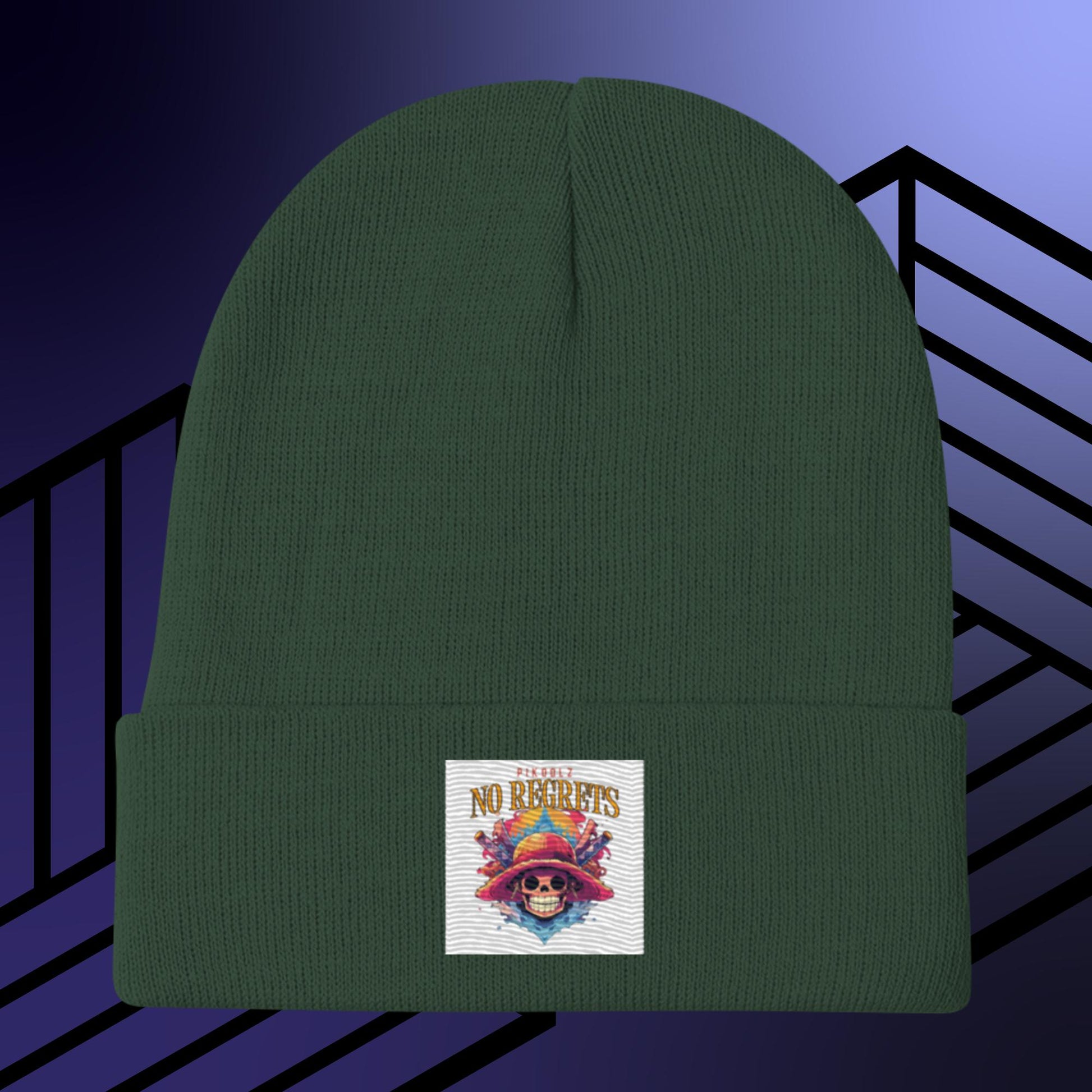 No Regrets Embroidered Beanie