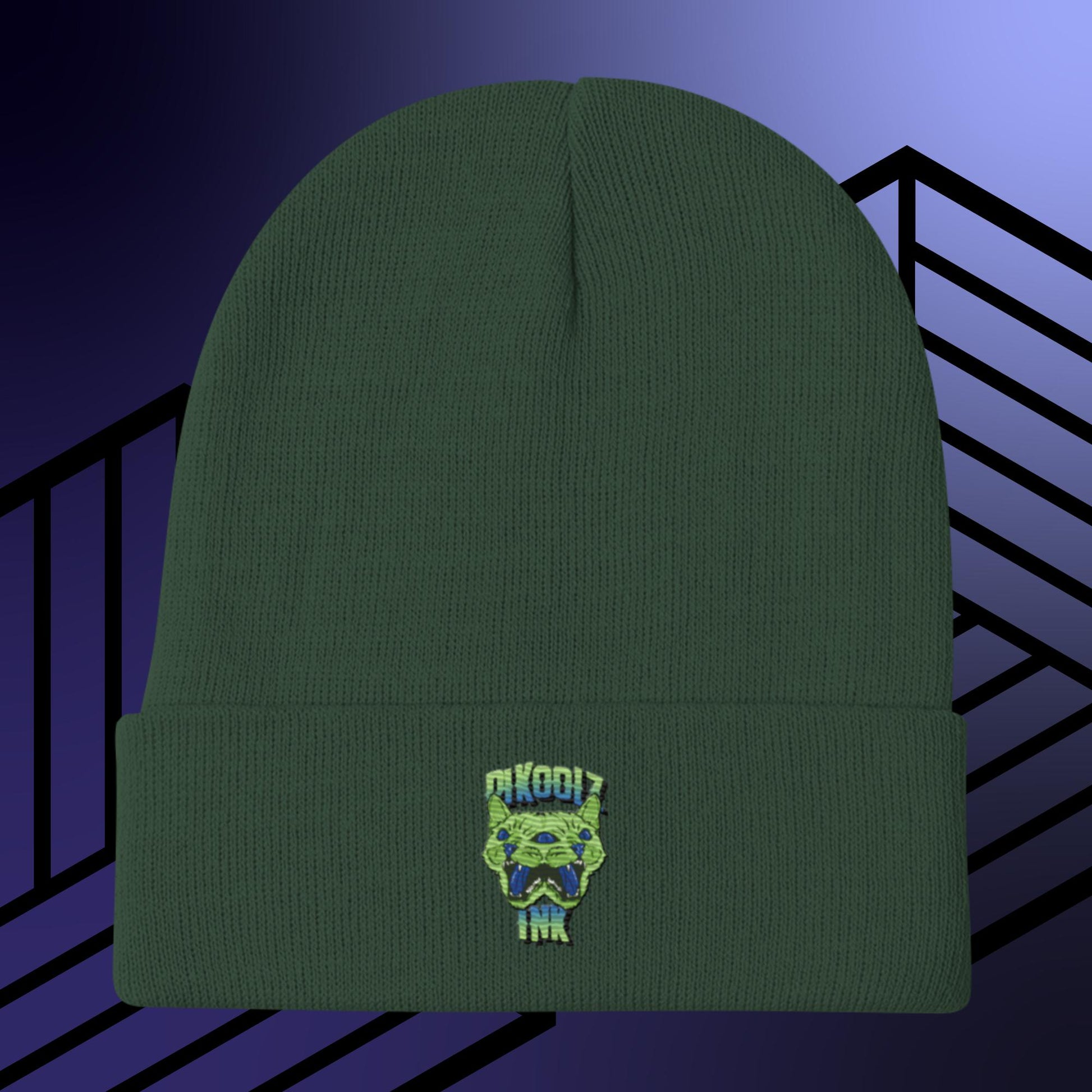 Trippin Kitty Embroidered Beanie