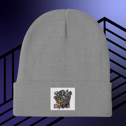 Collection of Original Hand Drawn Artwork Embroidered Beanie in a gallery layout