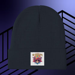 Collection of No Regrets Embroidered Beanie in a gallery layout