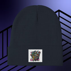 Collection of Original Hand Drawn Artwork Embroidered Beanie in a gallery layout