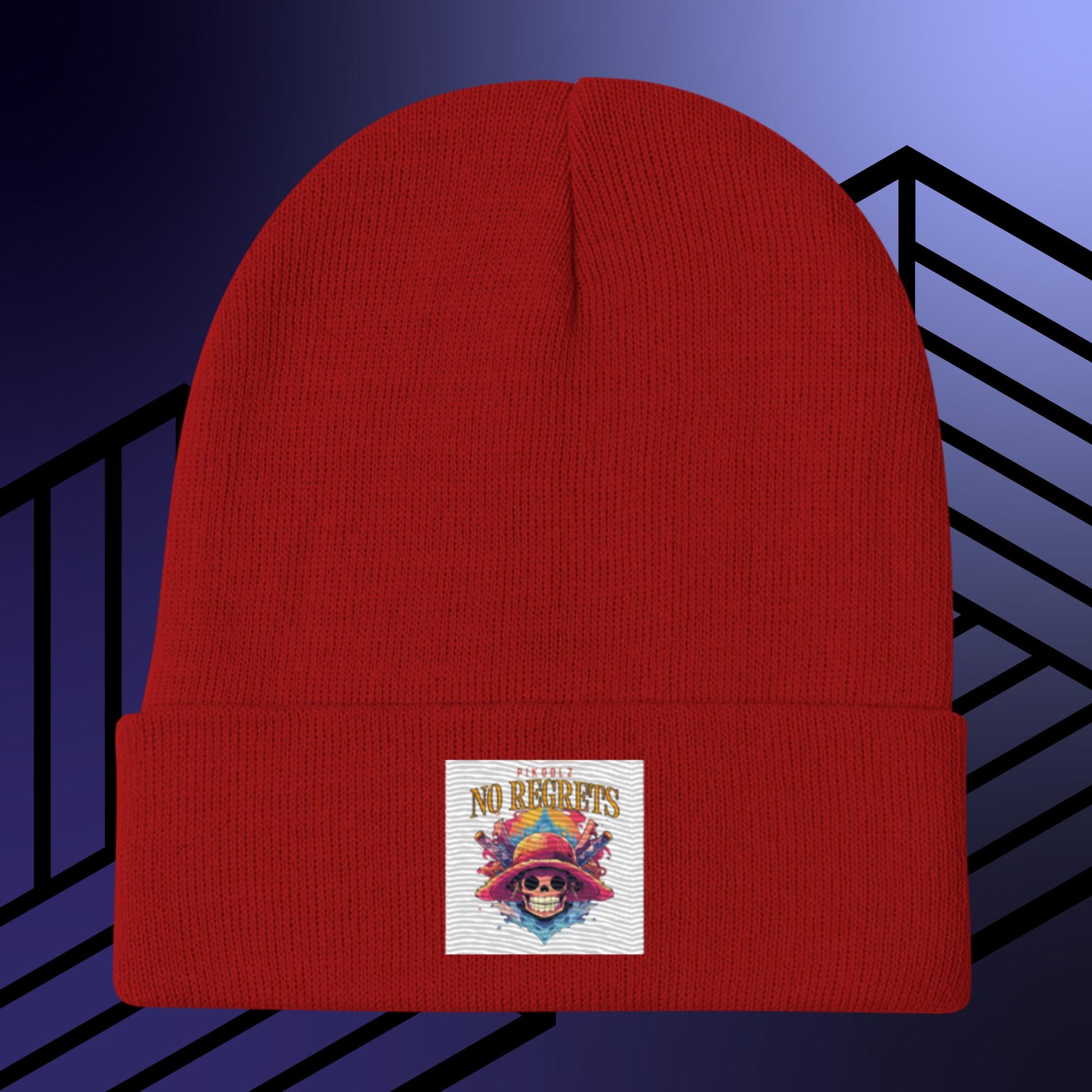 No Regrets Embroidered Beanie