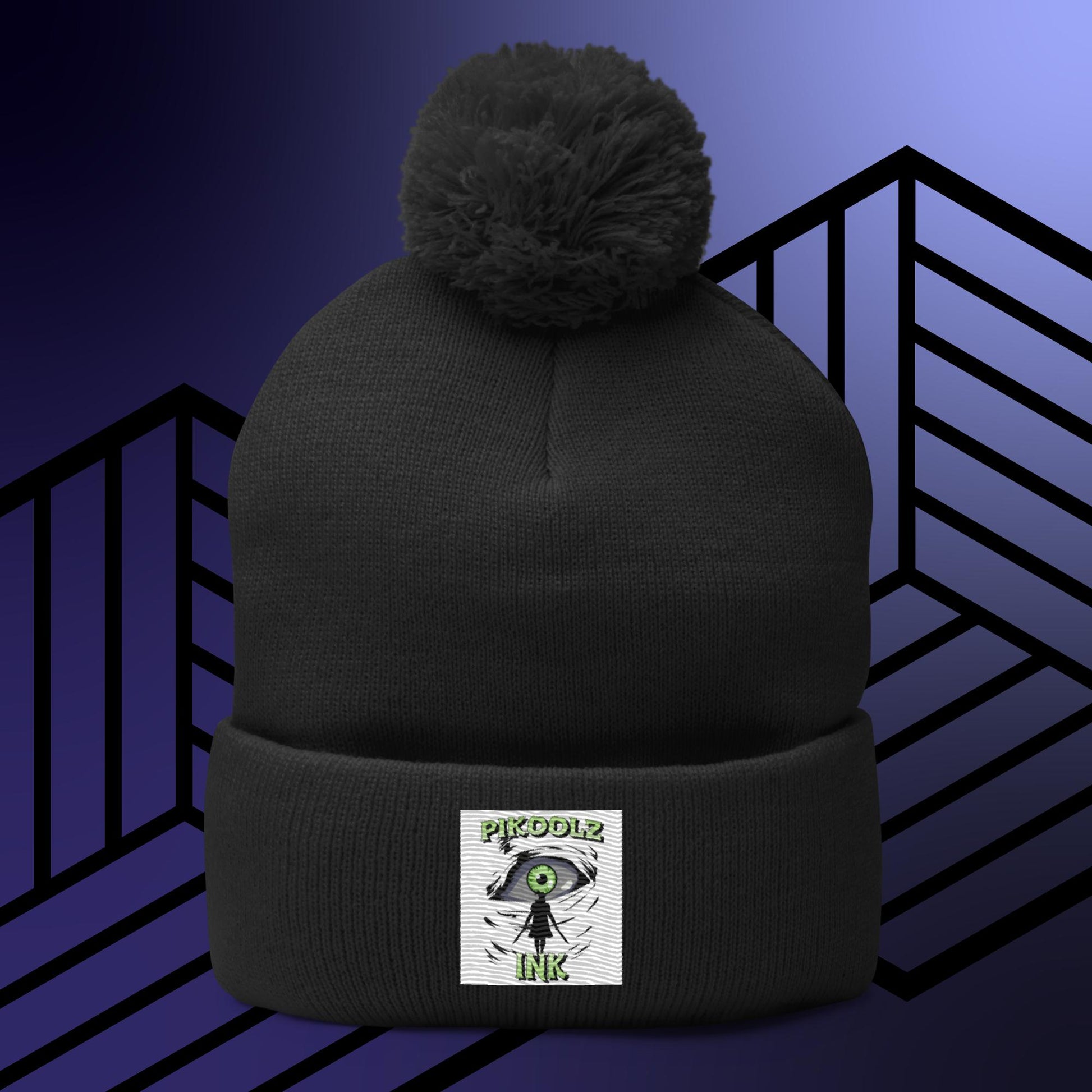 Don't Blink Pom-Pom Beanie