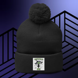 Collection of Don't Blink Pom-Pom Beanie in a gallery layout