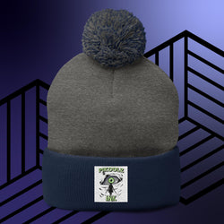 Collection of Don't Blink Pom-Pom Beanie in a gallery layout