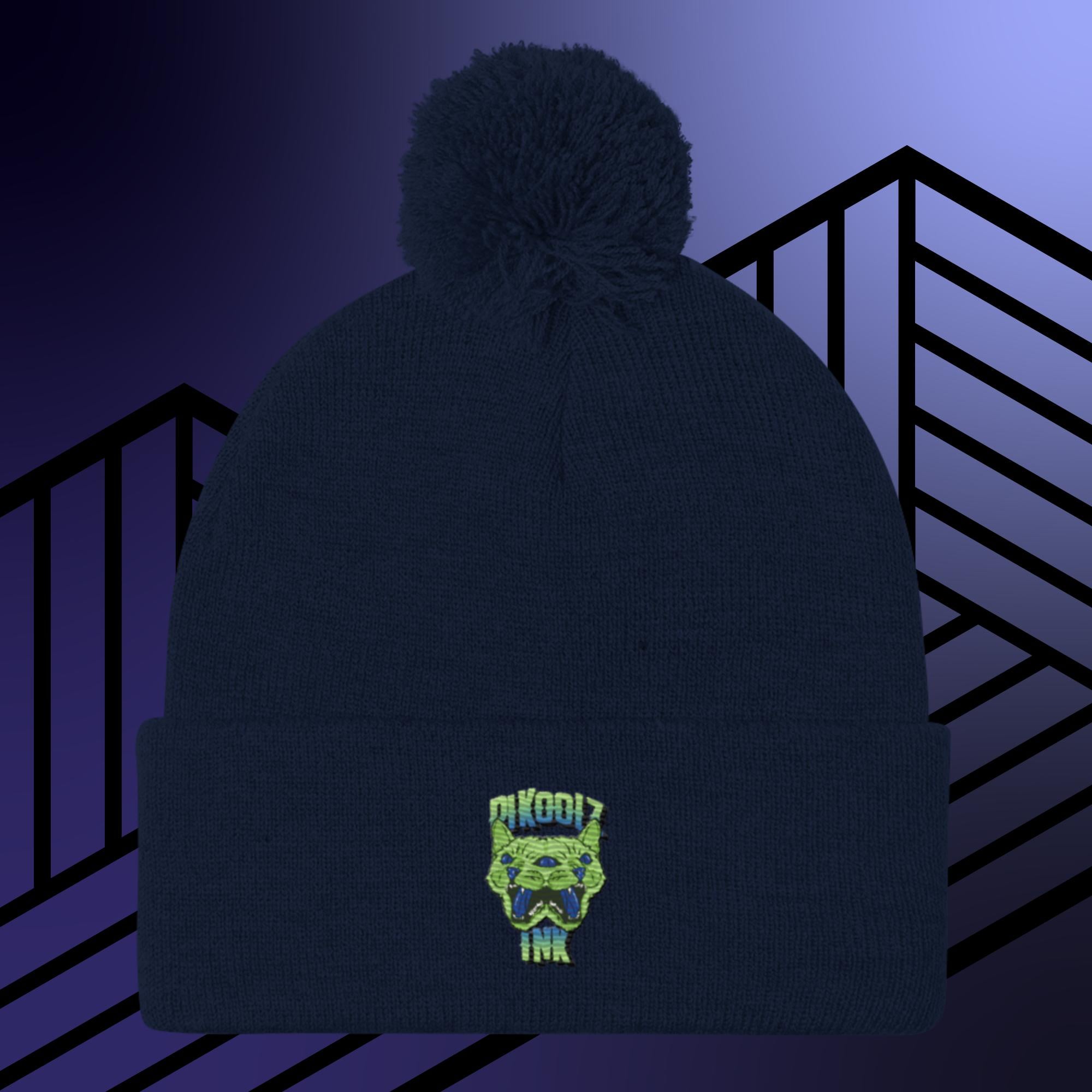 Collection of Trippin Kitty Pom-Pom Beanie in a gallery layout