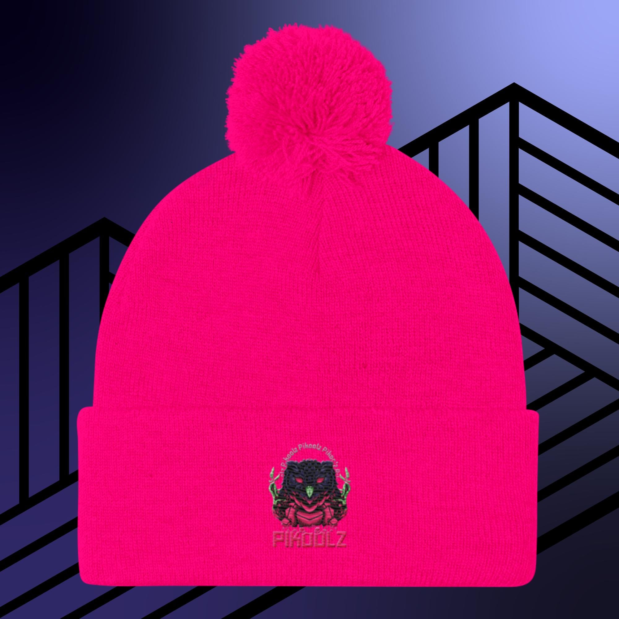 Collection of Owl Pom-Pom Beanie in a gallery layout