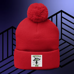 Collection of Don't Blink Pom-Pom Beanie in a gallery layout