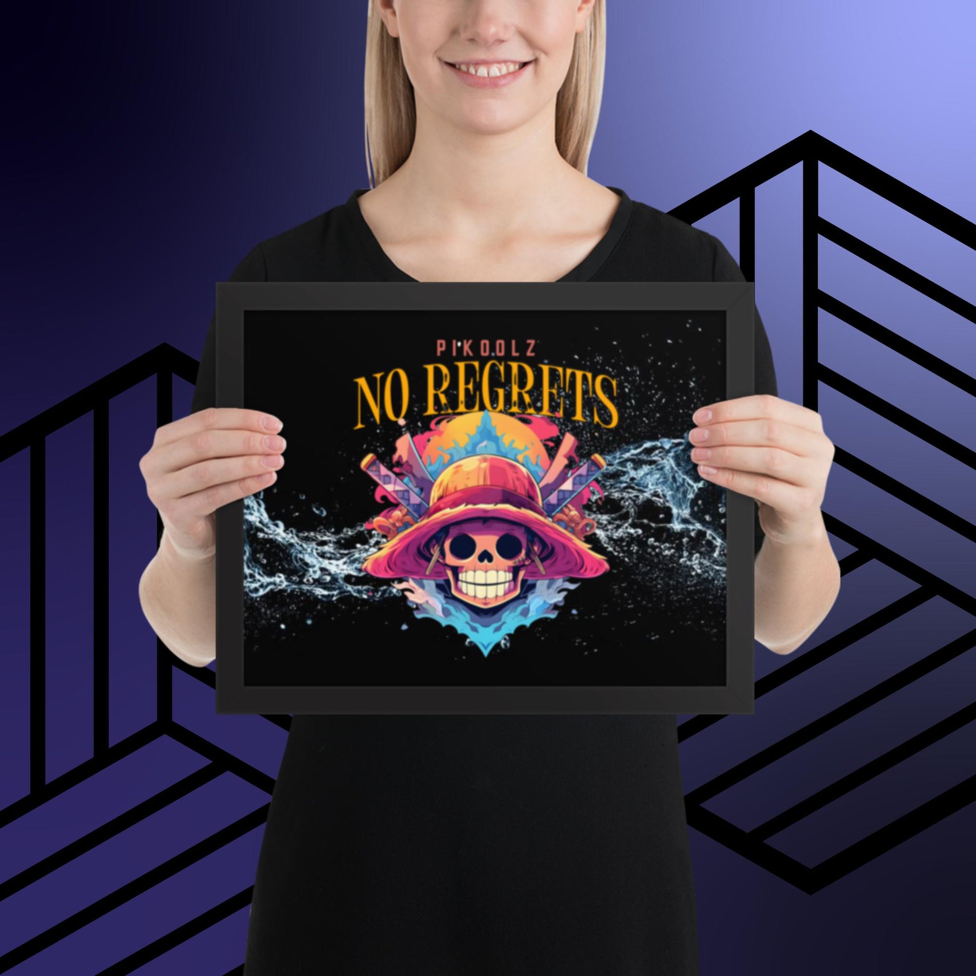 No Regrets Framed photo paper poster