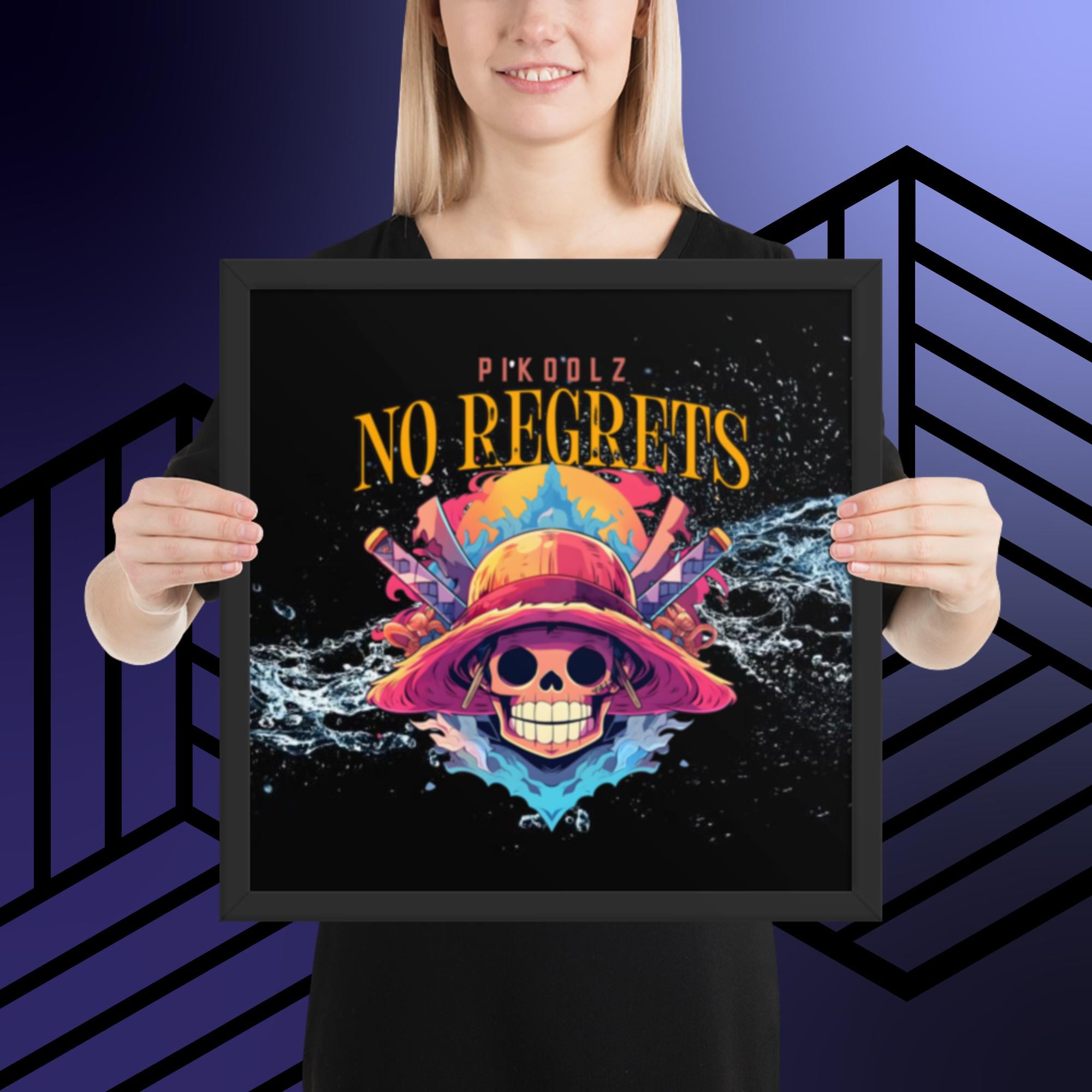 Collection of No Regrets Framed photo paper poster in a gallery layout