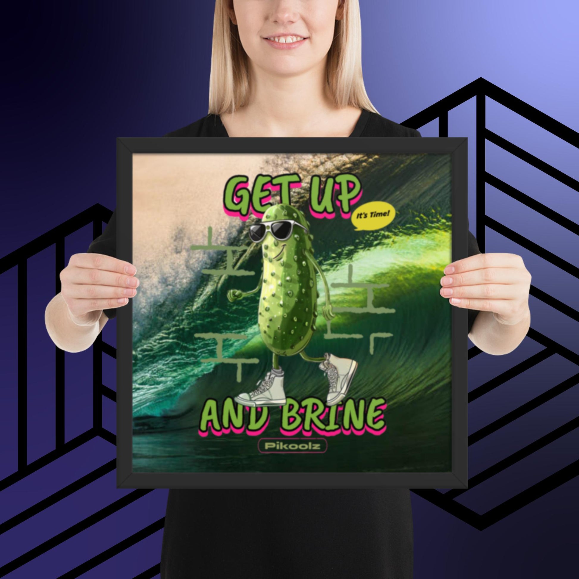 Get Up and Brine Framed photo paper poster