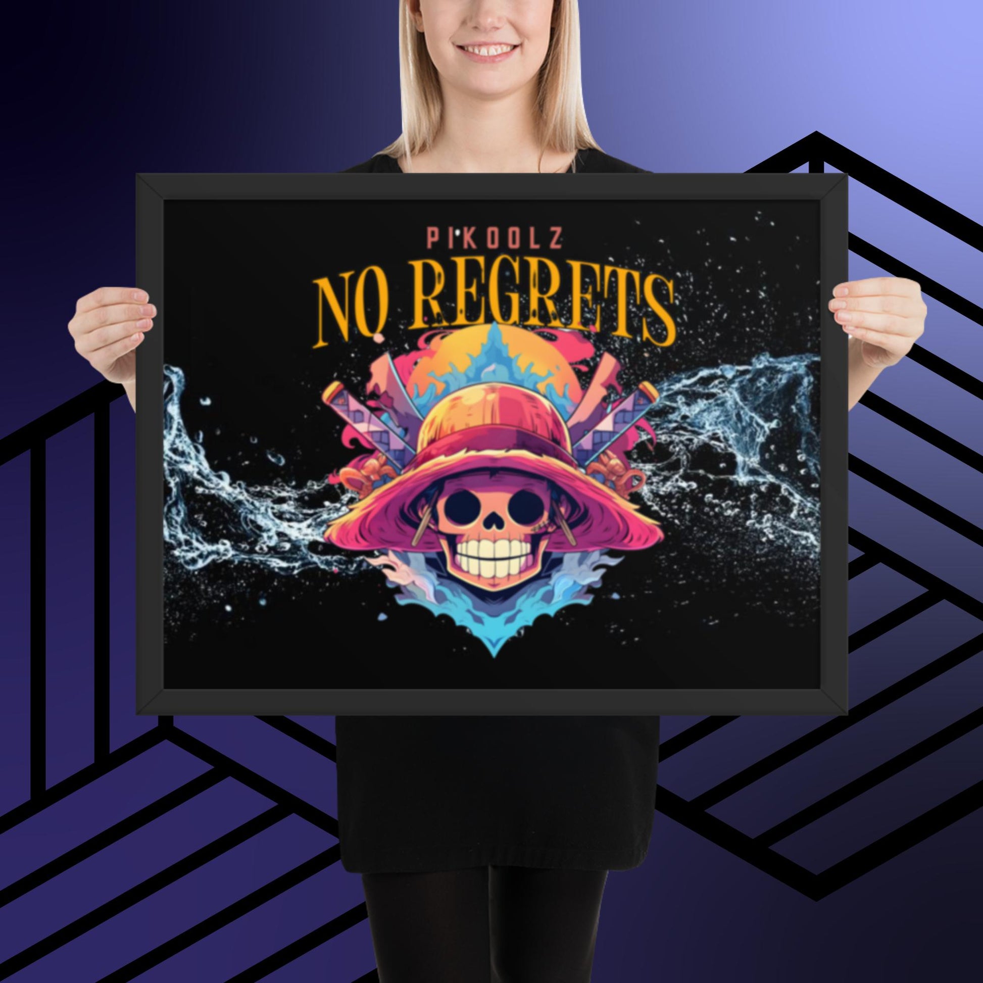 No Regrets Framed photo paper poster