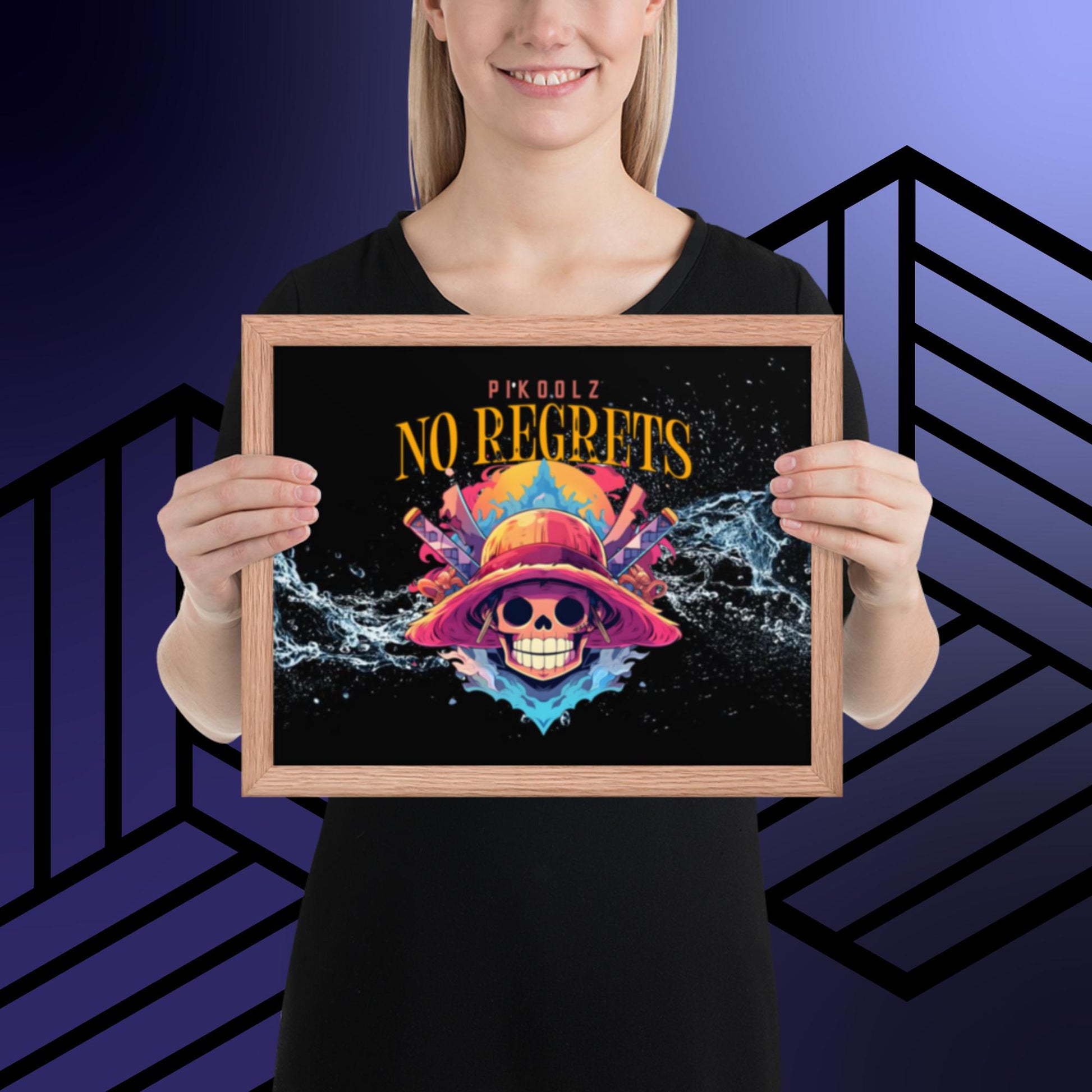 No Regrets Framed photo paper poster