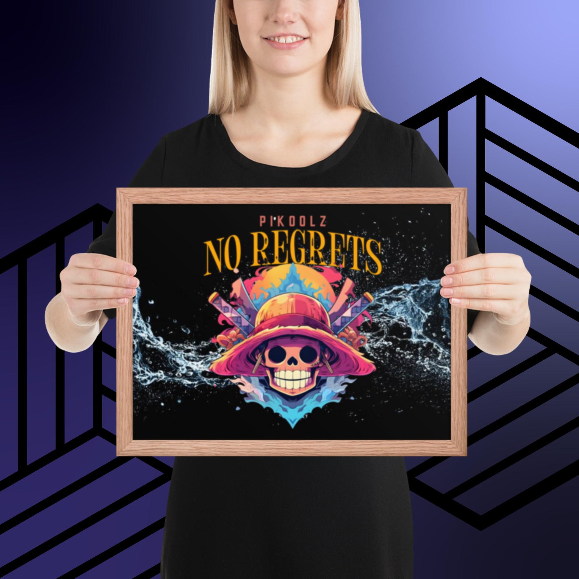 No Regrets Framed photo paper poster