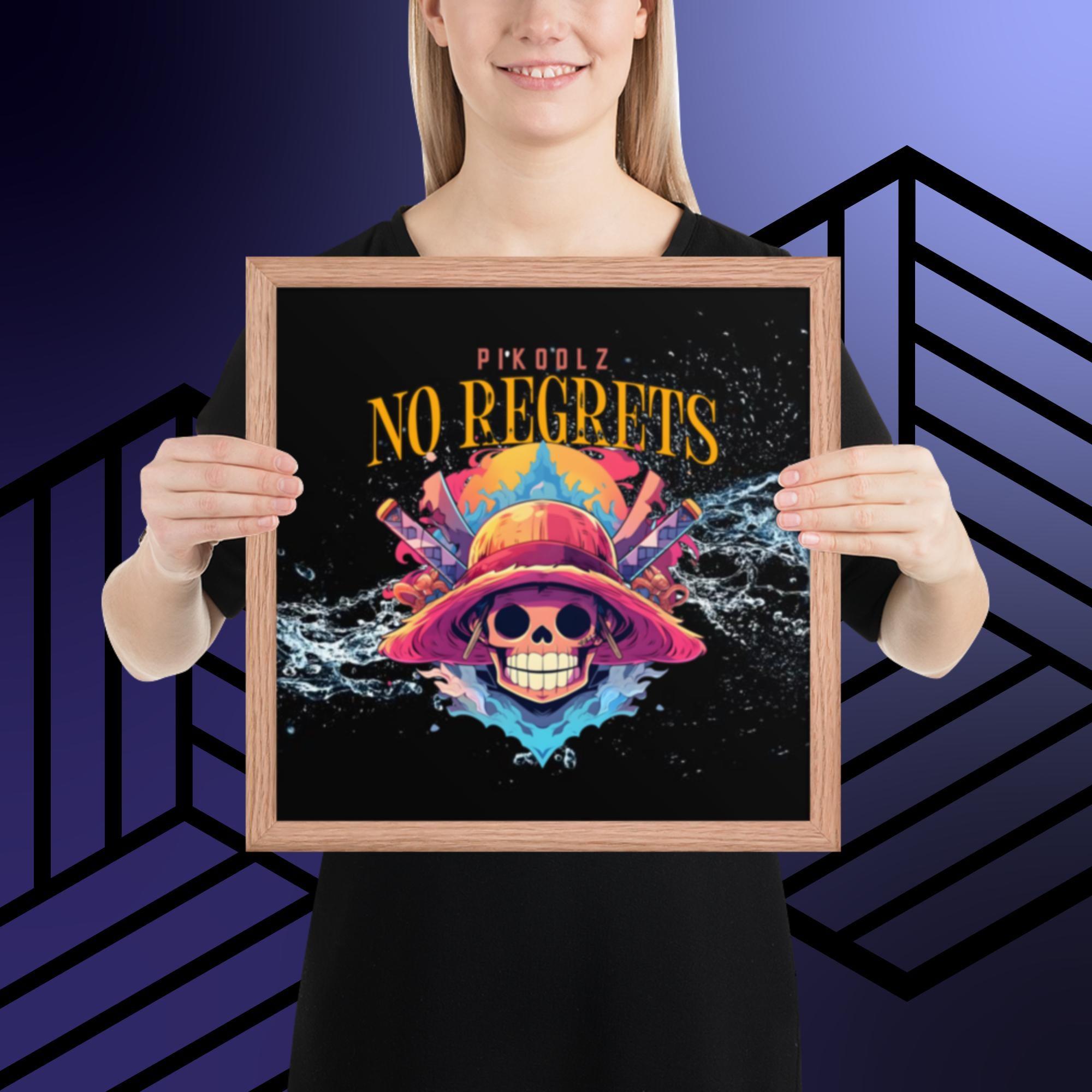 Collection of No Regrets Framed photo paper poster in a gallery layout