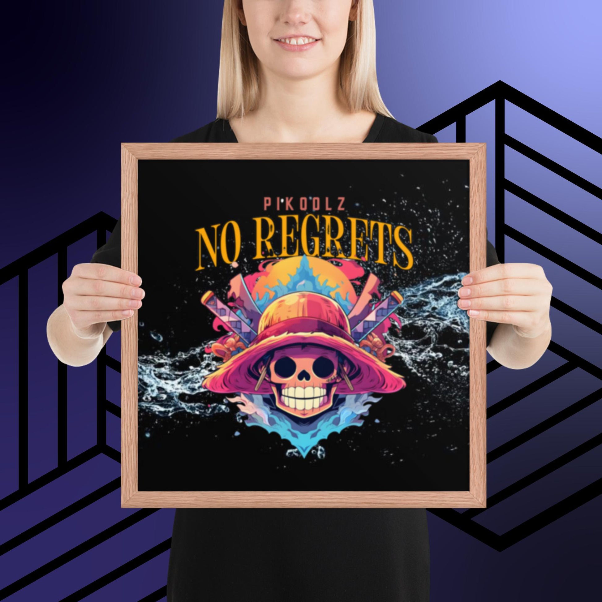 No Regrets Framed photo paper poster