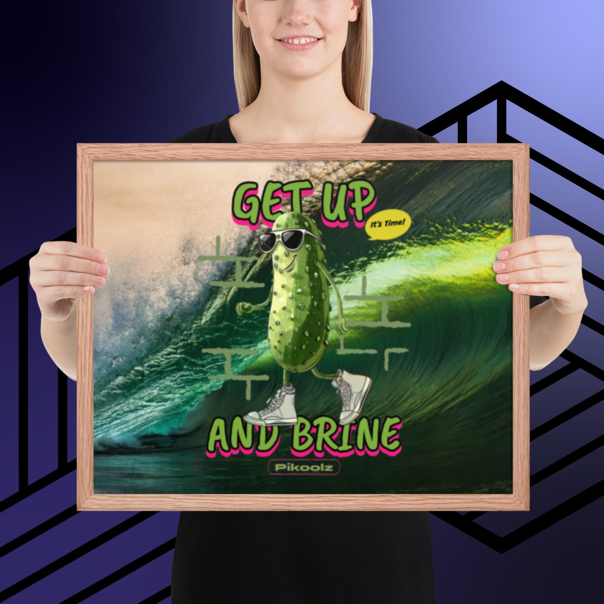 Get Up and Brine Framed photo paper poster