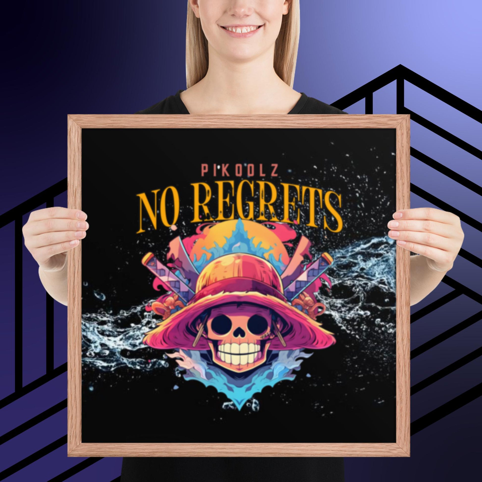 No Regrets Framed photo paper poster