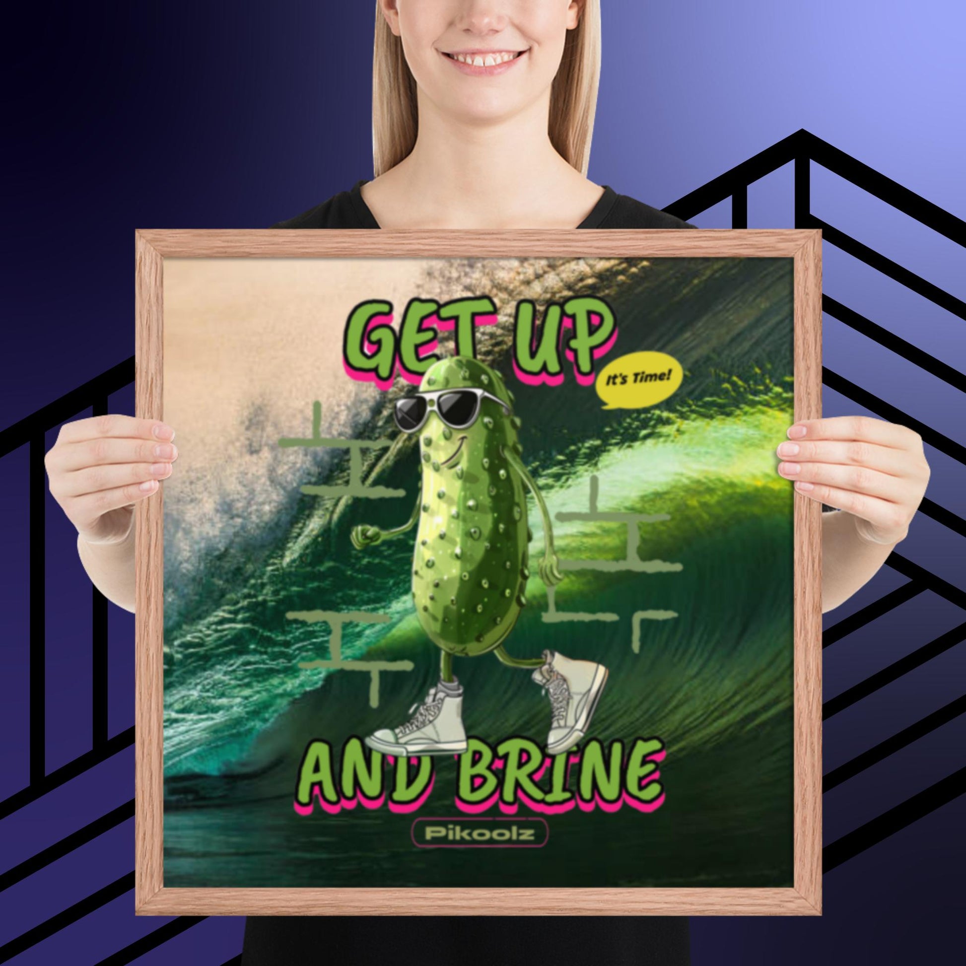 Get Up and Brine Framed photo paper poster