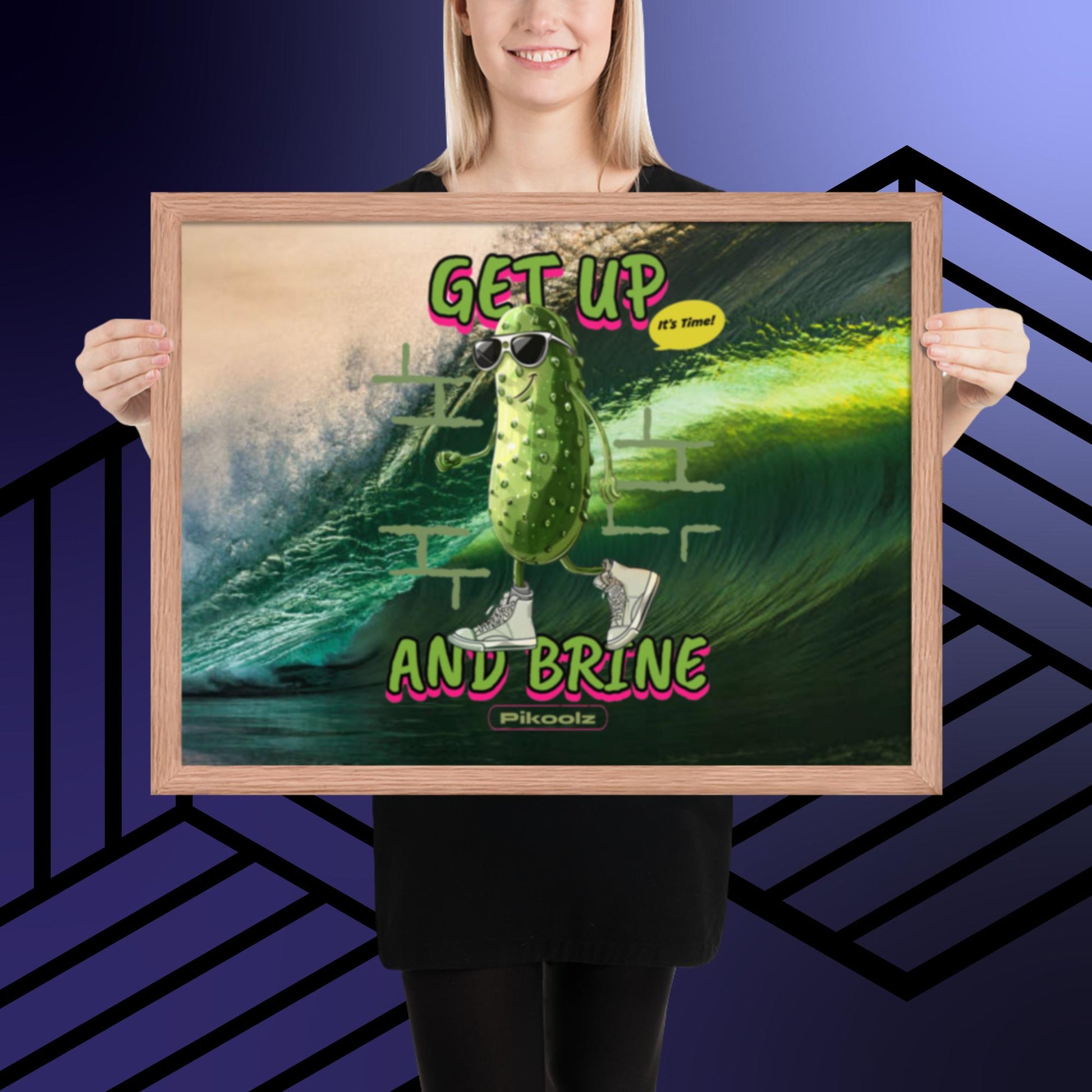 Get Up and Brine Framed photo paper poster