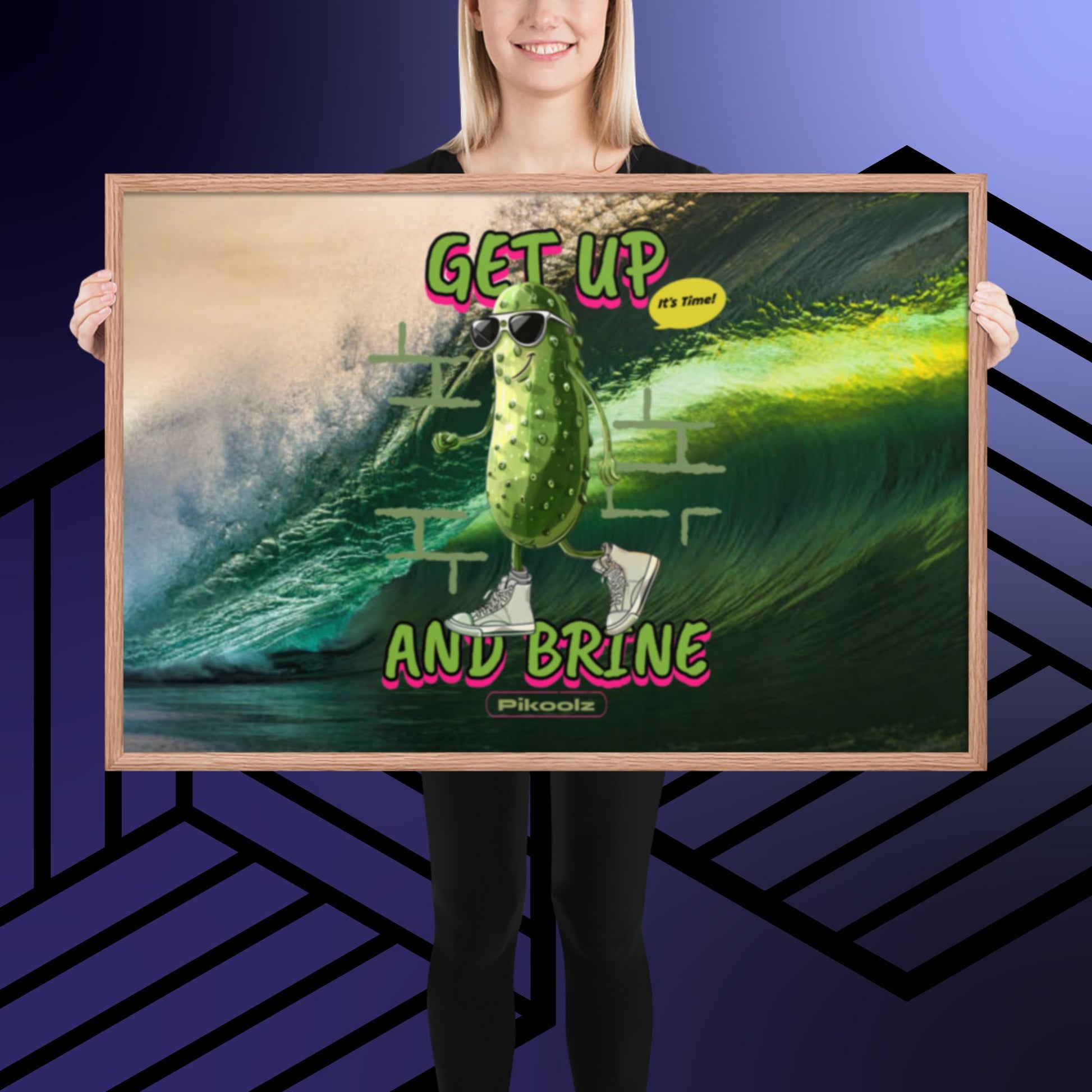 Get Up and Brine Framed photo paper poster