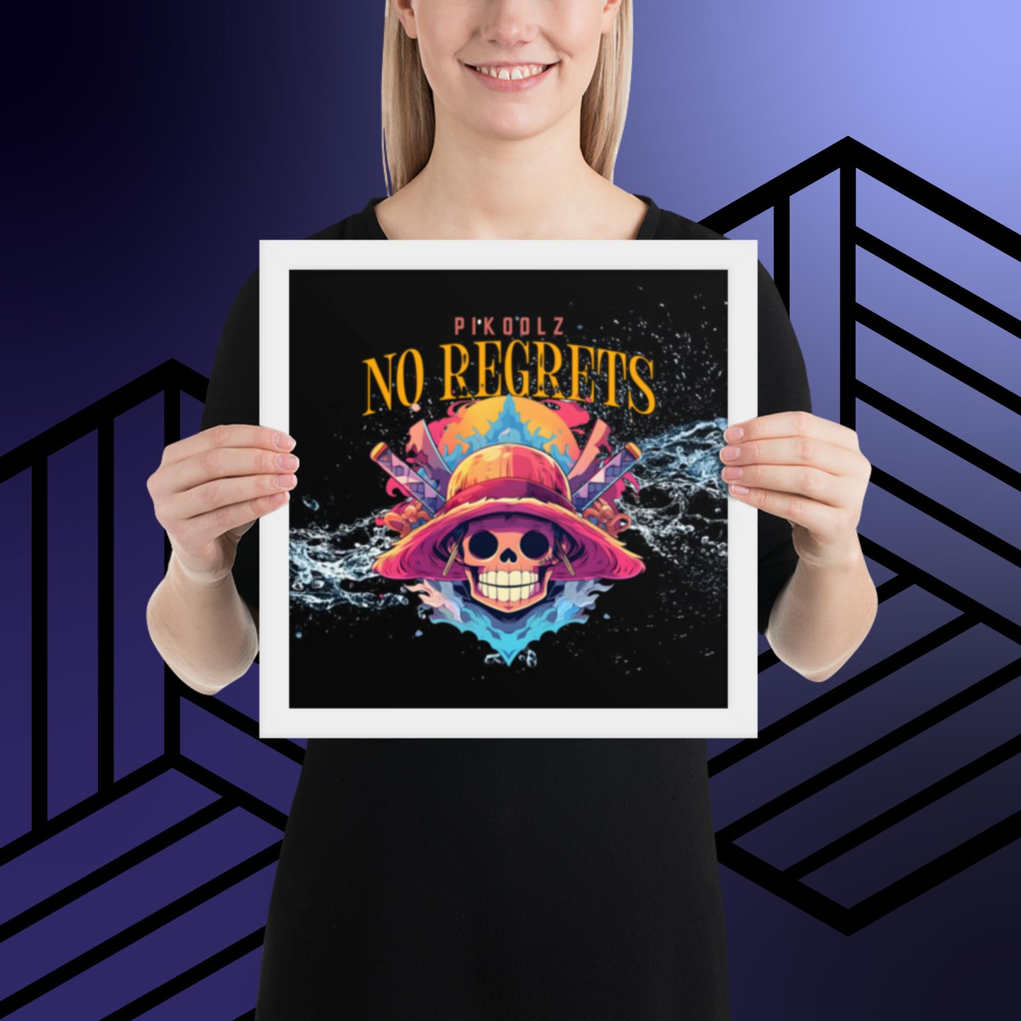 Collection of No Regrets Framed photo paper poster in a gallery layout