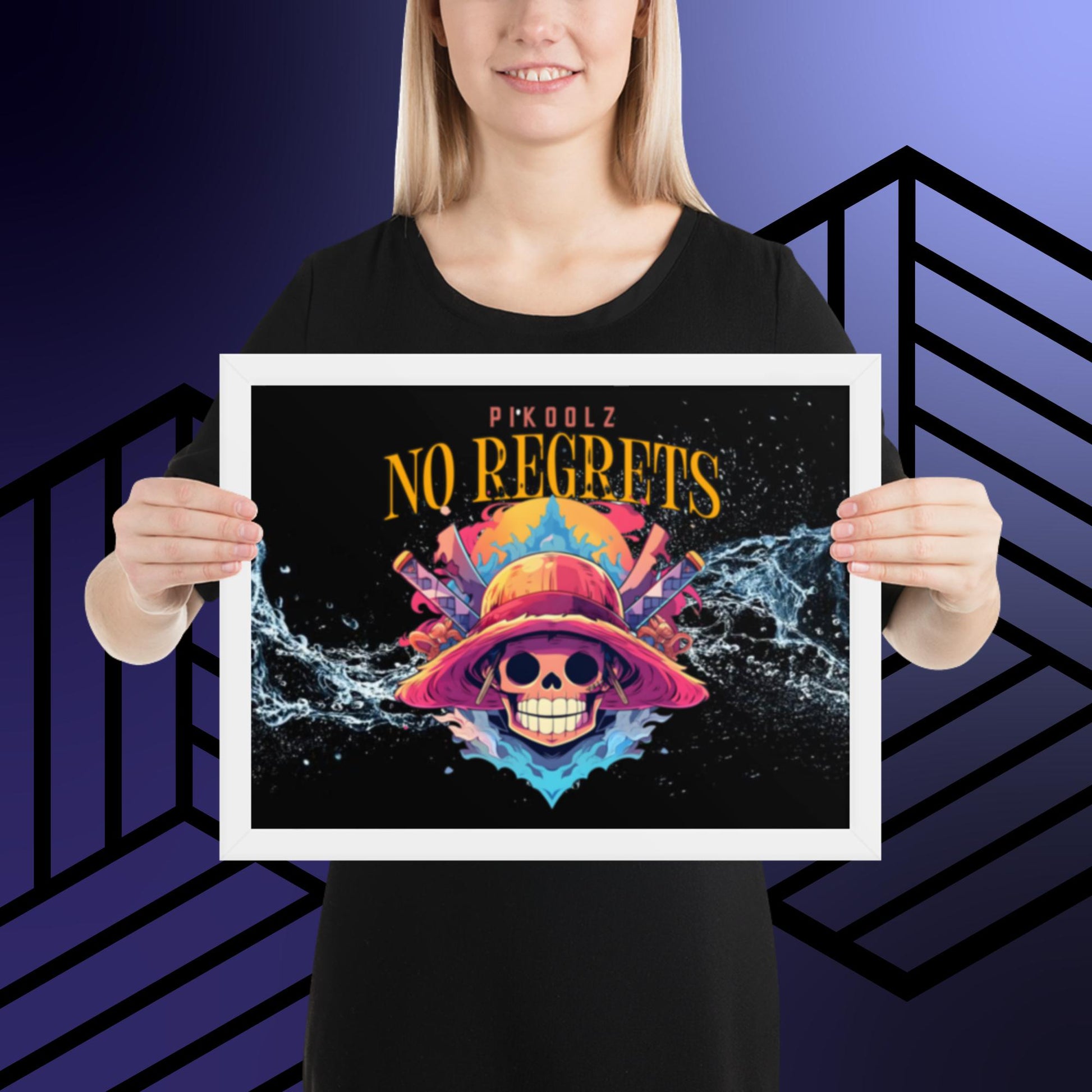 No Regrets Framed photo paper poster