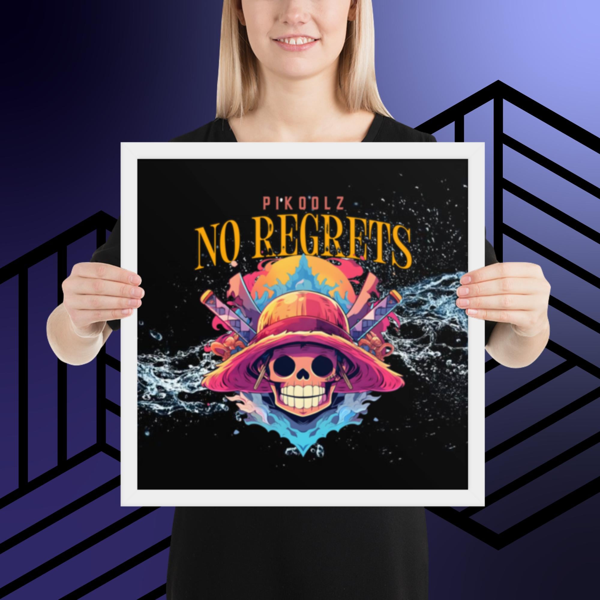 Collection of No Regrets Framed photo paper poster in a gallery layout