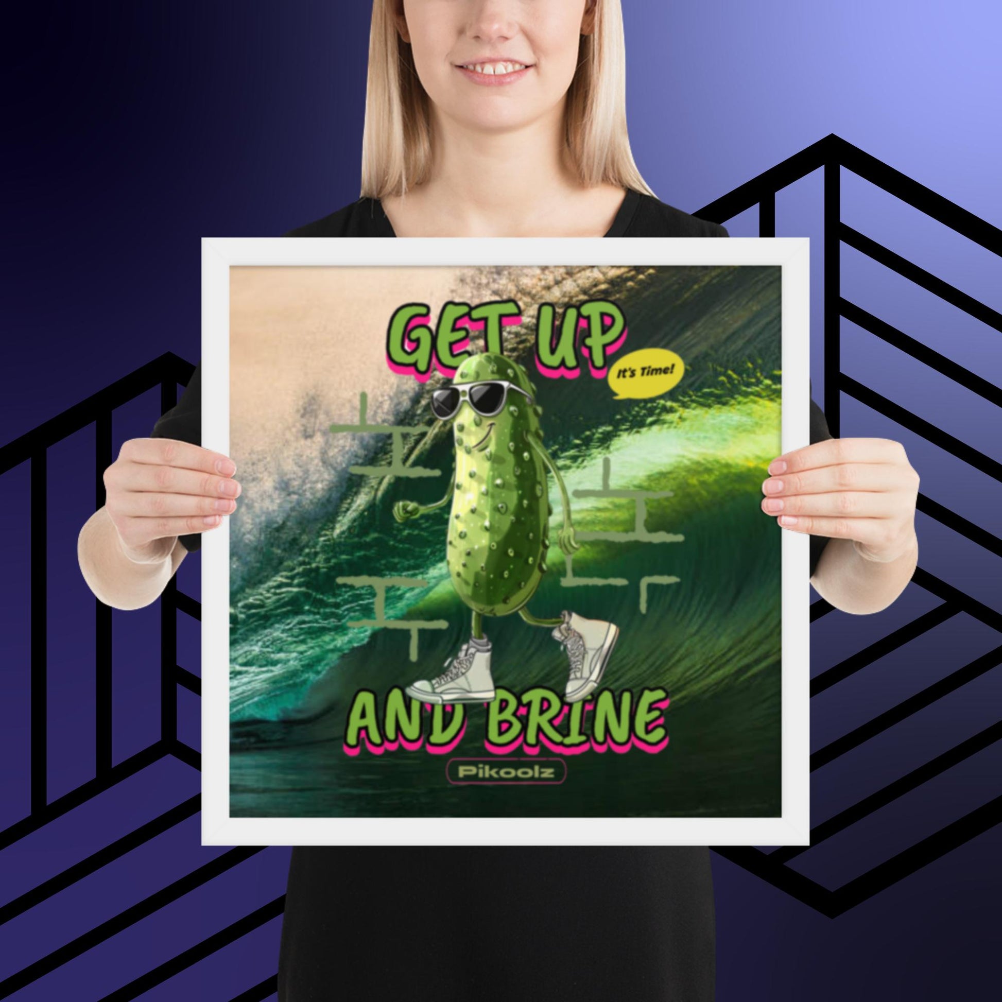 Get Up and Brine Framed photo paper poster