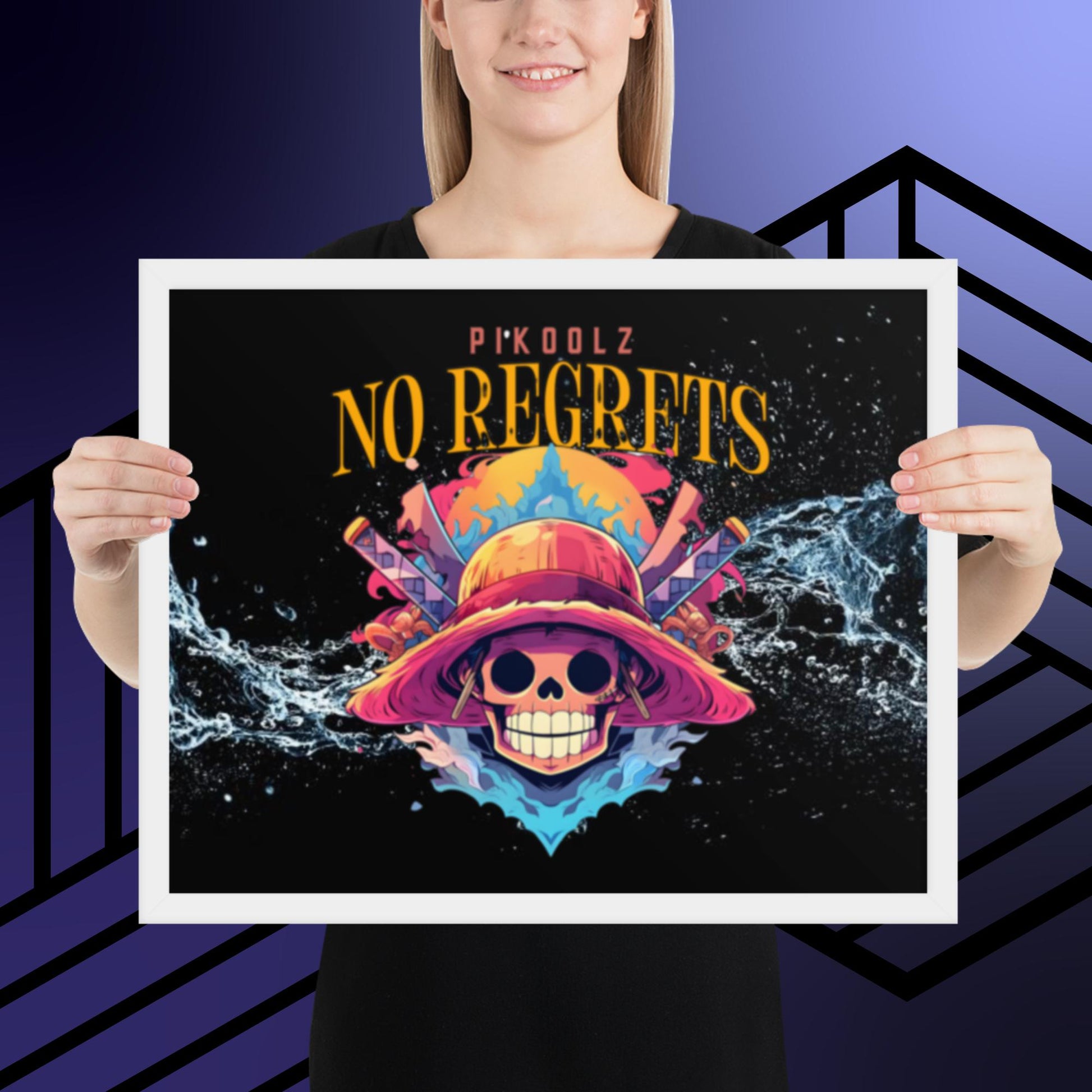 No Regrets Framed photo paper poster