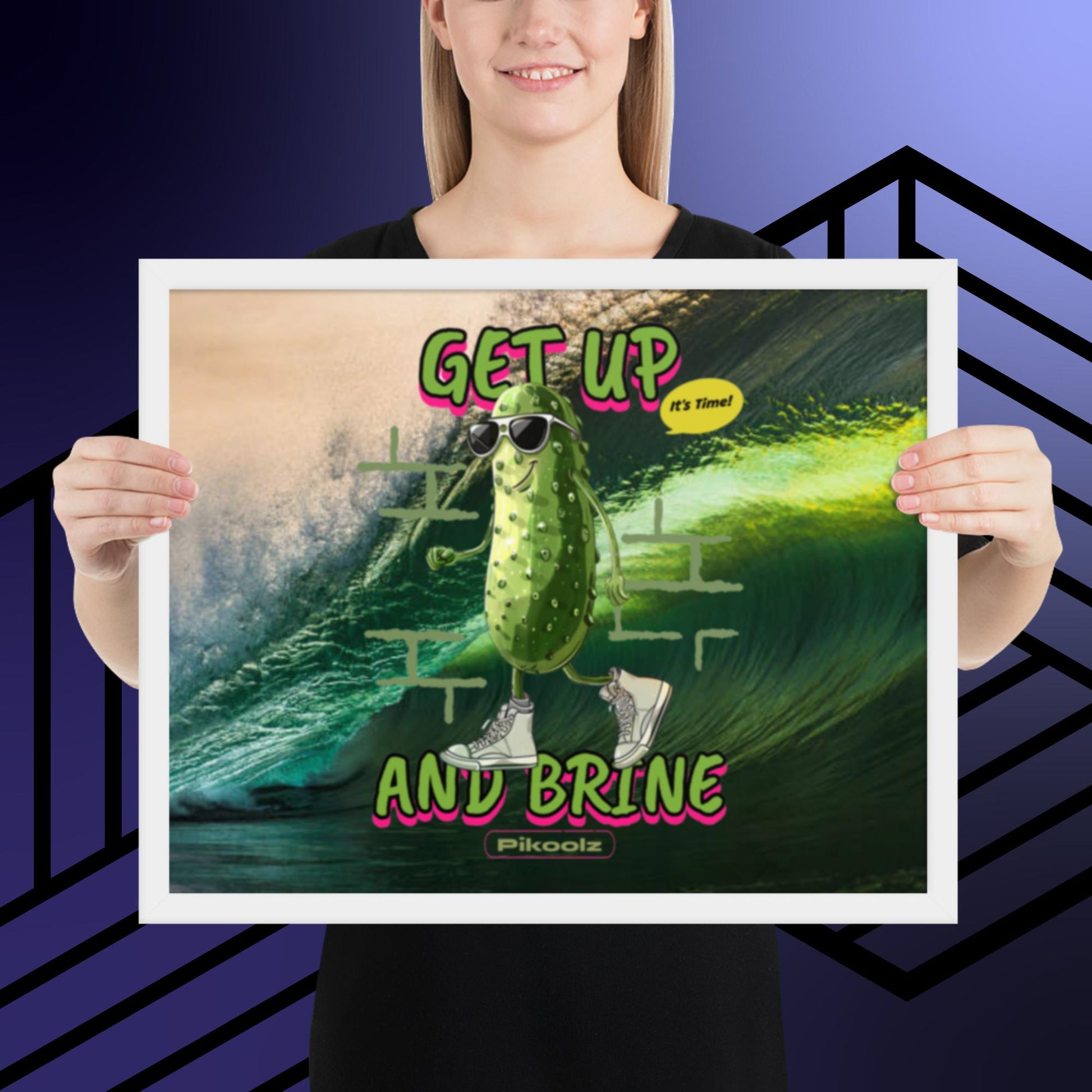 Get Up and Brine Framed photo paper poster