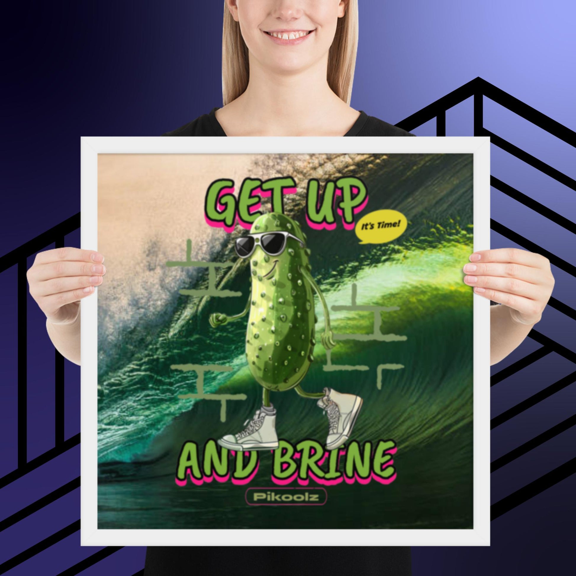 Get Up and Brine Framed photo paper poster