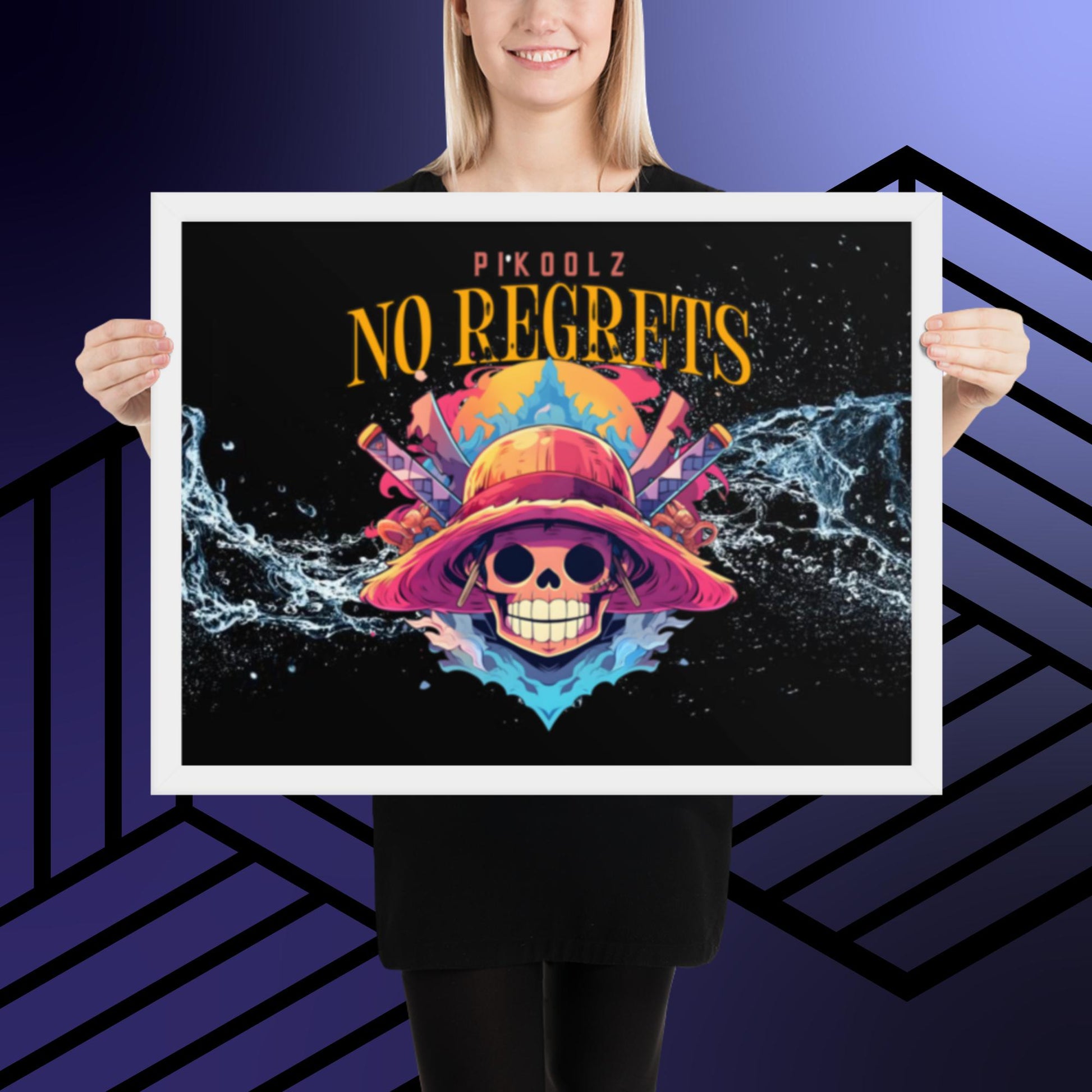 No Regrets Framed photo paper poster