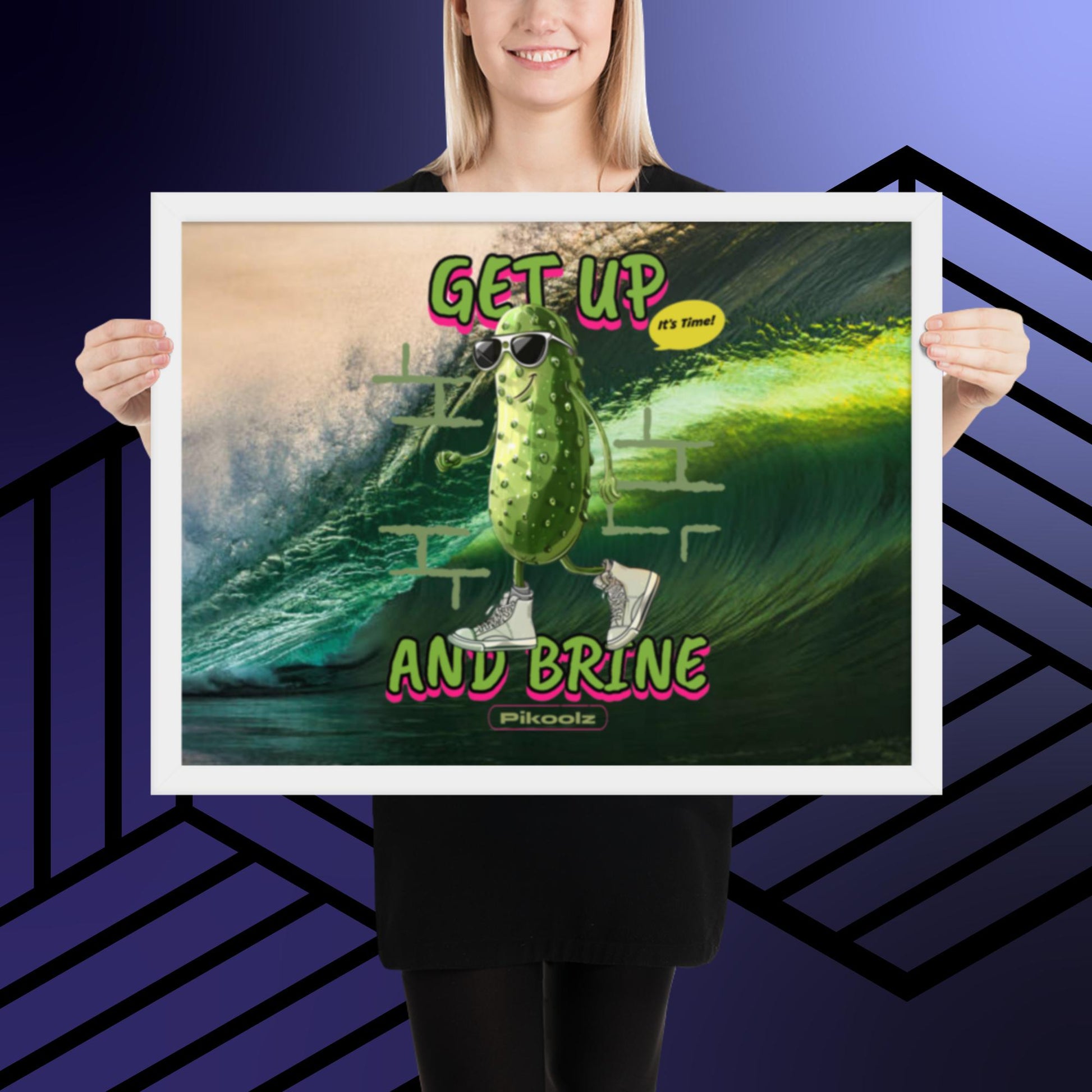 Get Up and Brine Framed photo paper poster