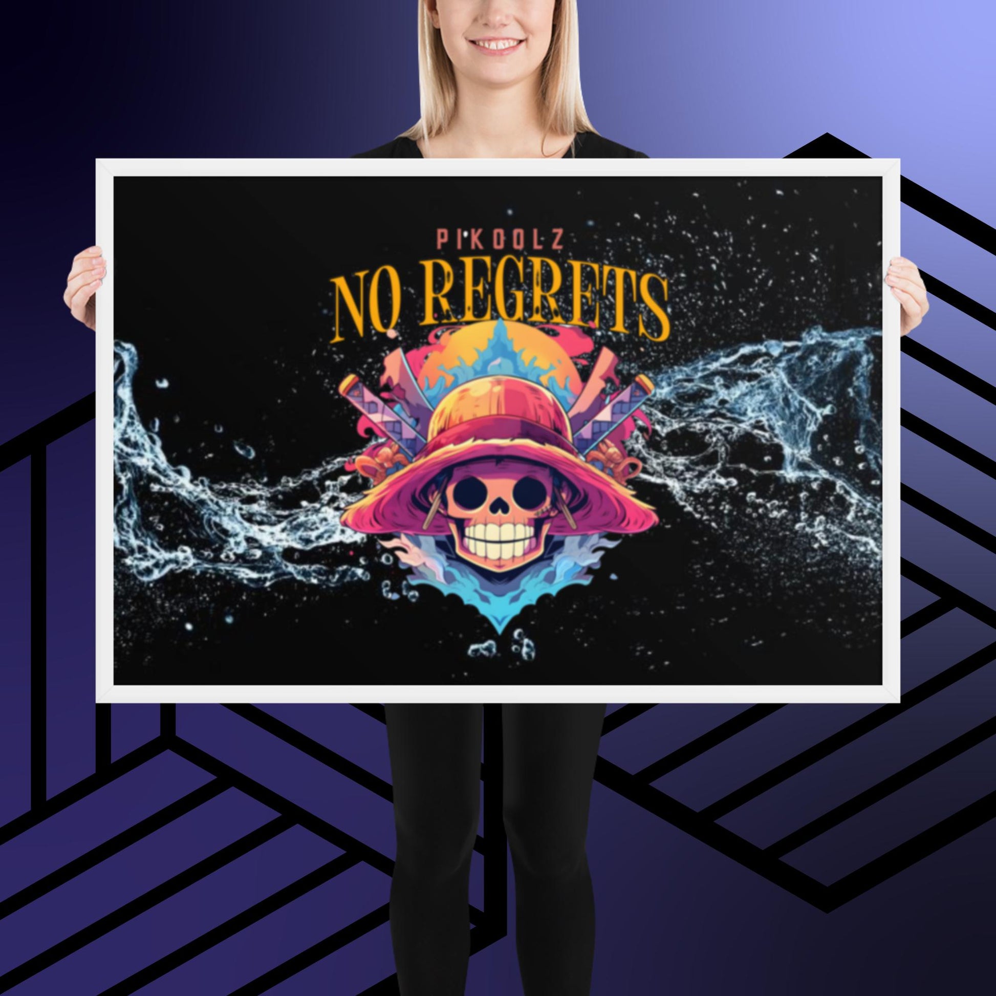 No Regrets Framed photo paper poster