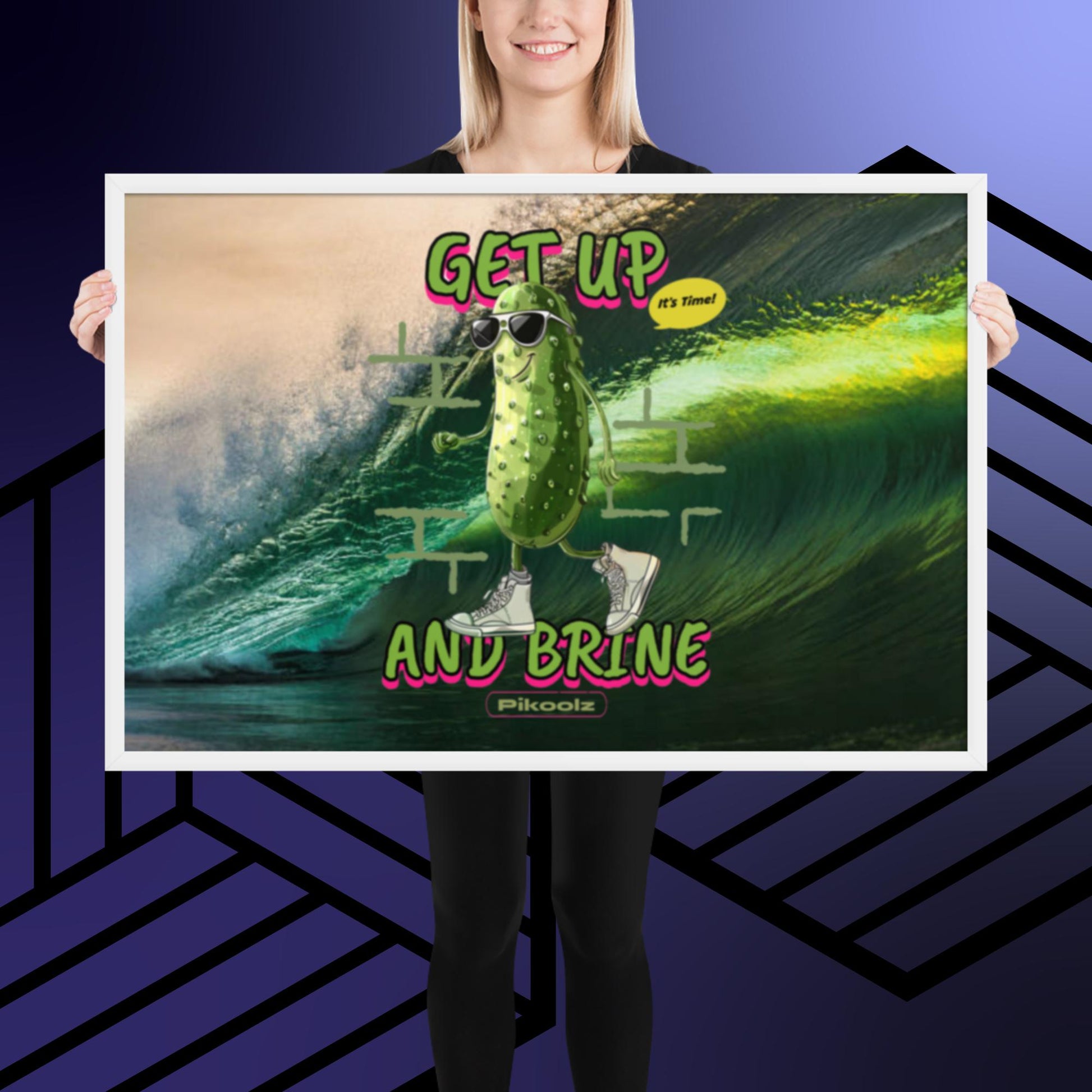 Get Up and Brine Framed photo paper poster