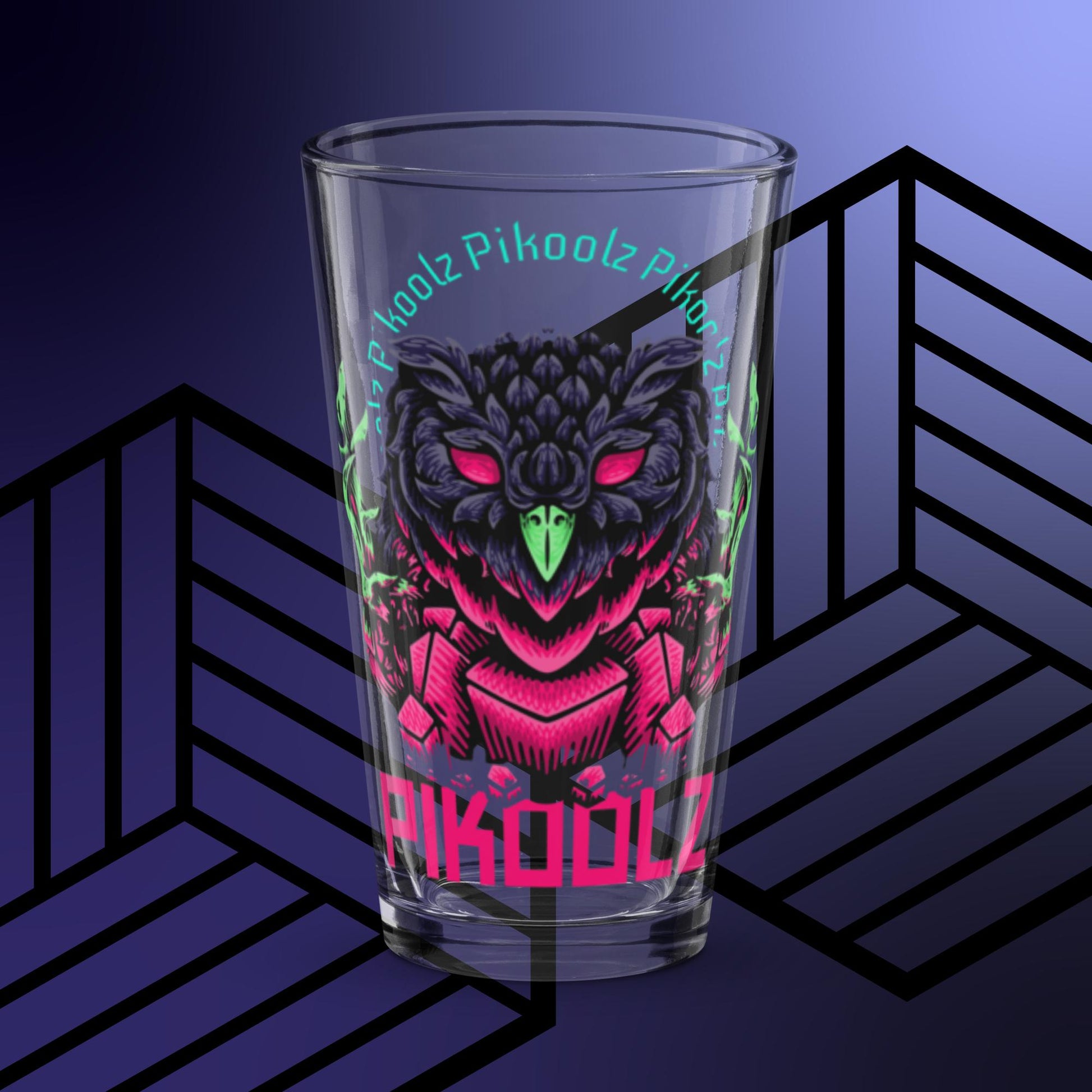 Owl Shaker pint glass