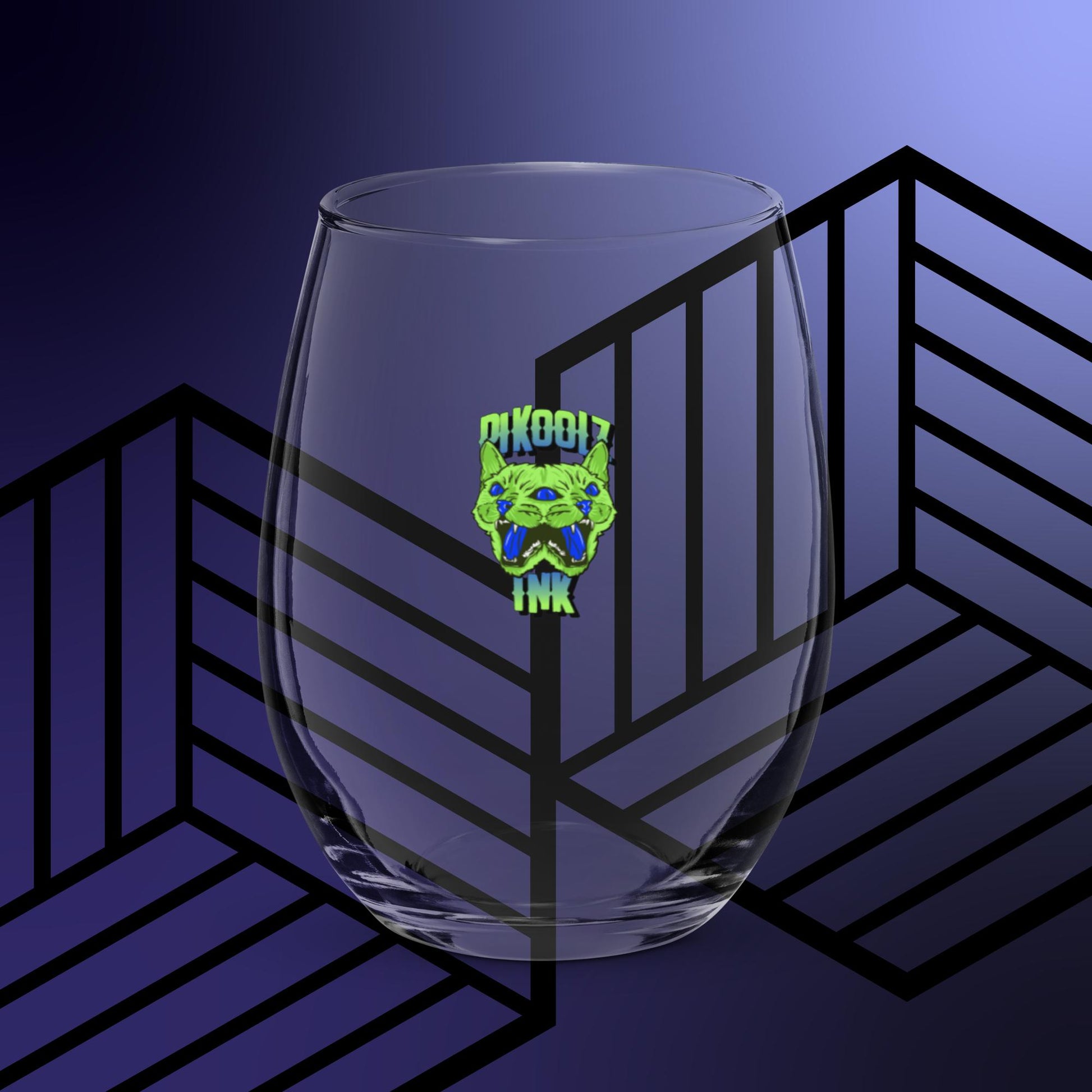 Trippin Kitty Stemless wine glass