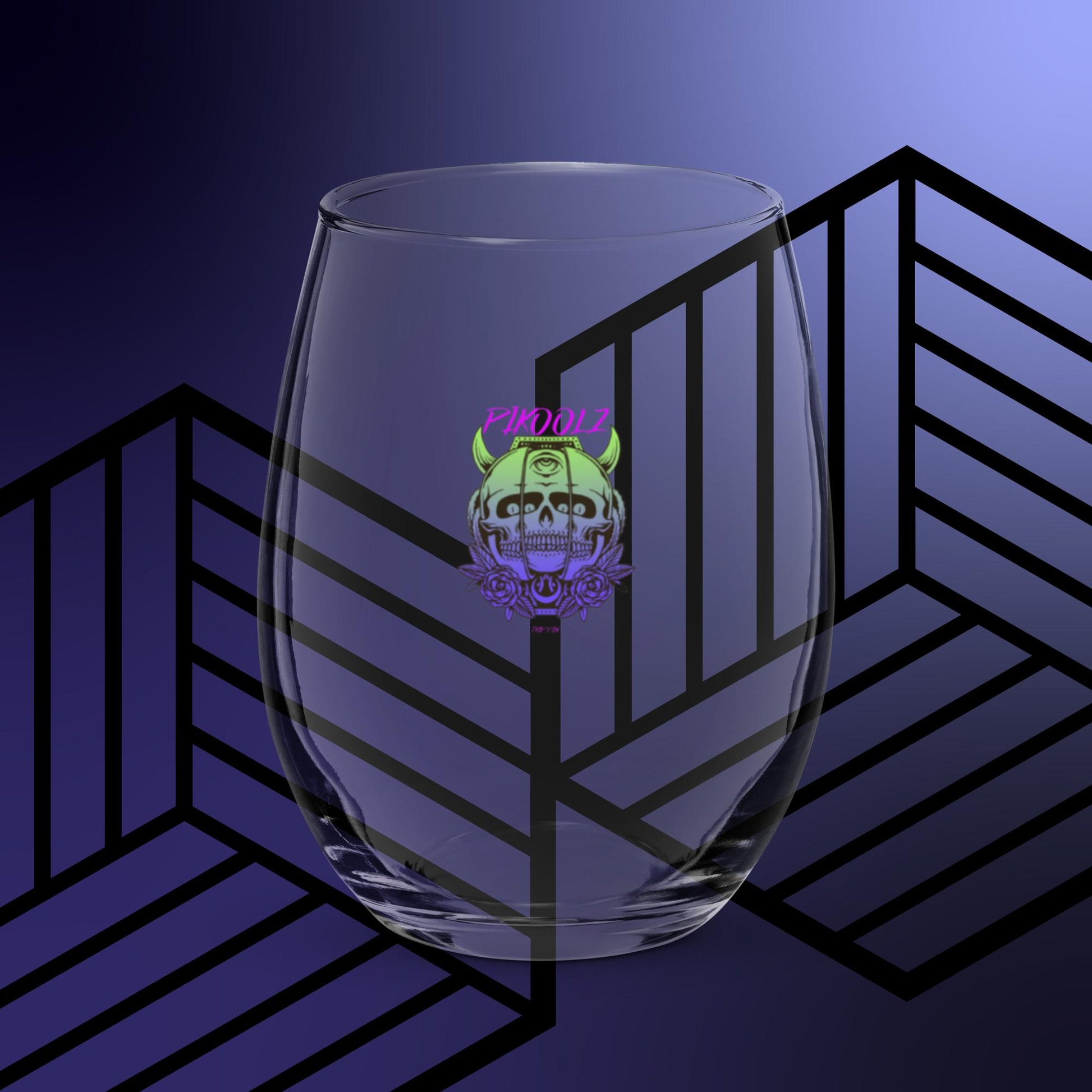 Trippin Stemless wine glass