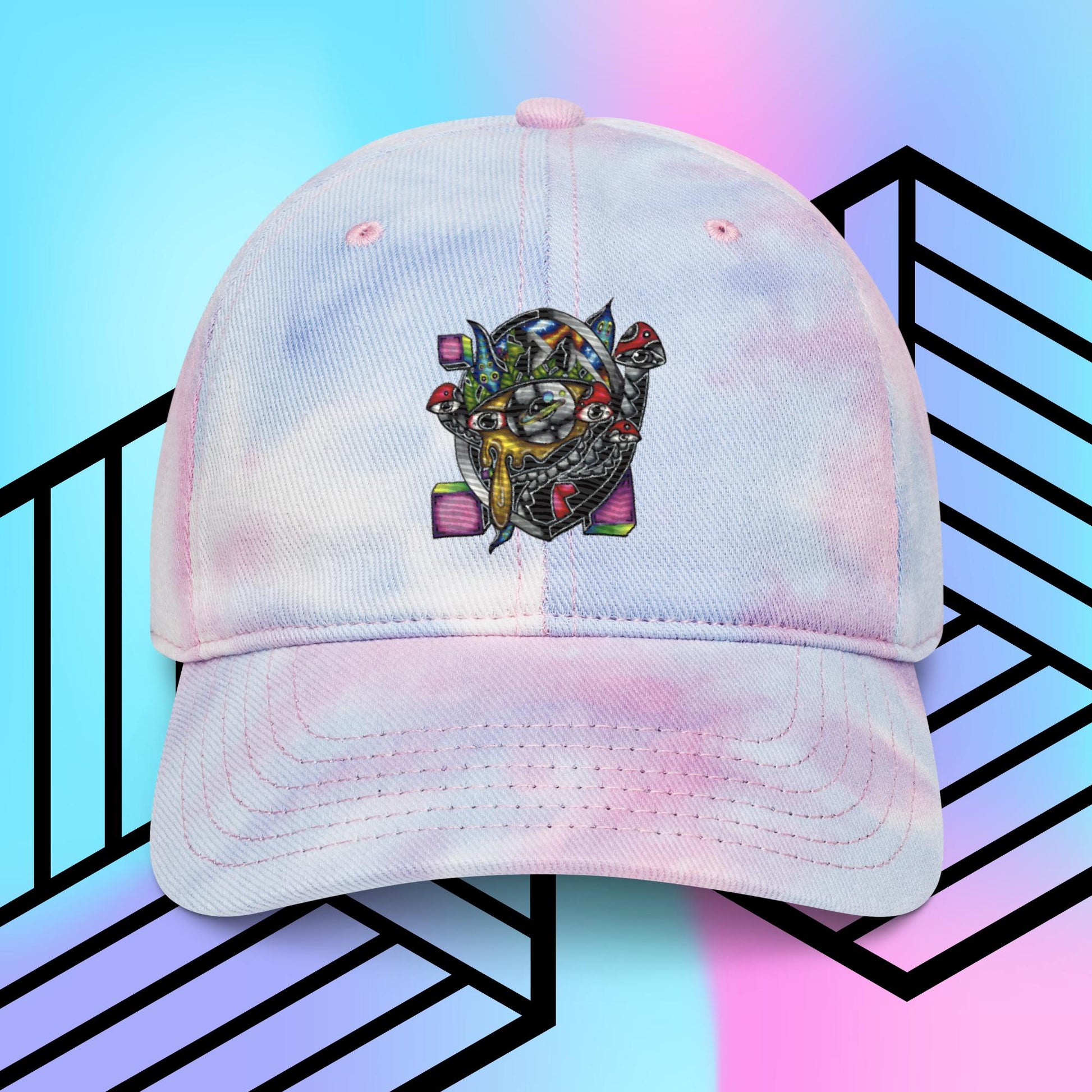 Original Hand Drawn Artwork Tie dye hat